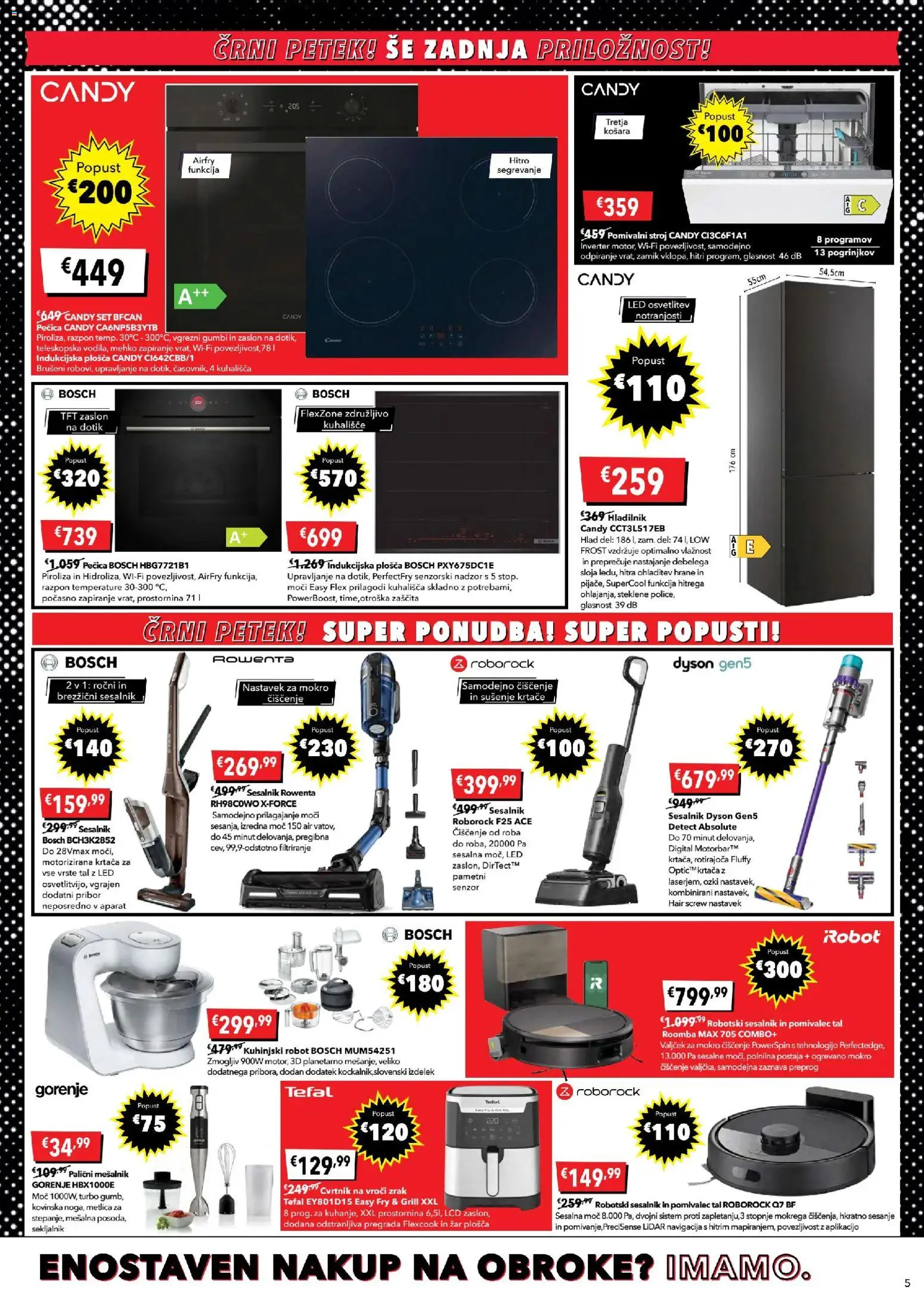 Novi Harvey Norman katalog ponudbe – veljaven od 26.11.2025 | Stran: 5 | Izdelki: Hladilnik, Pecica, Robot, Navigacija