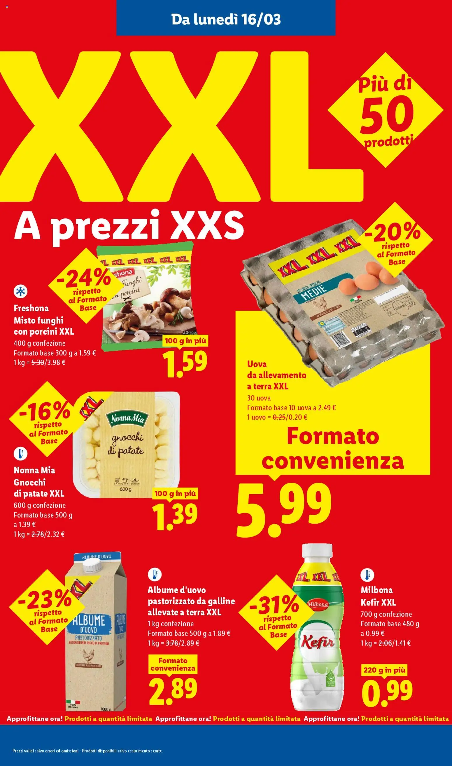 Volantino Lidl del 16.03.2026 | Pagina: 4 | Prodotti: Uova, Patate, Funghi, Terra