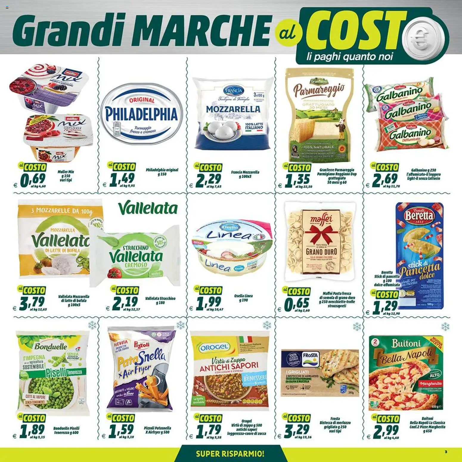 Volantino Elite Supermercati del 09.01.2026 | Pagina: 3 | Prodotti: Rucola, Latte, Formaggio, Stracchino
