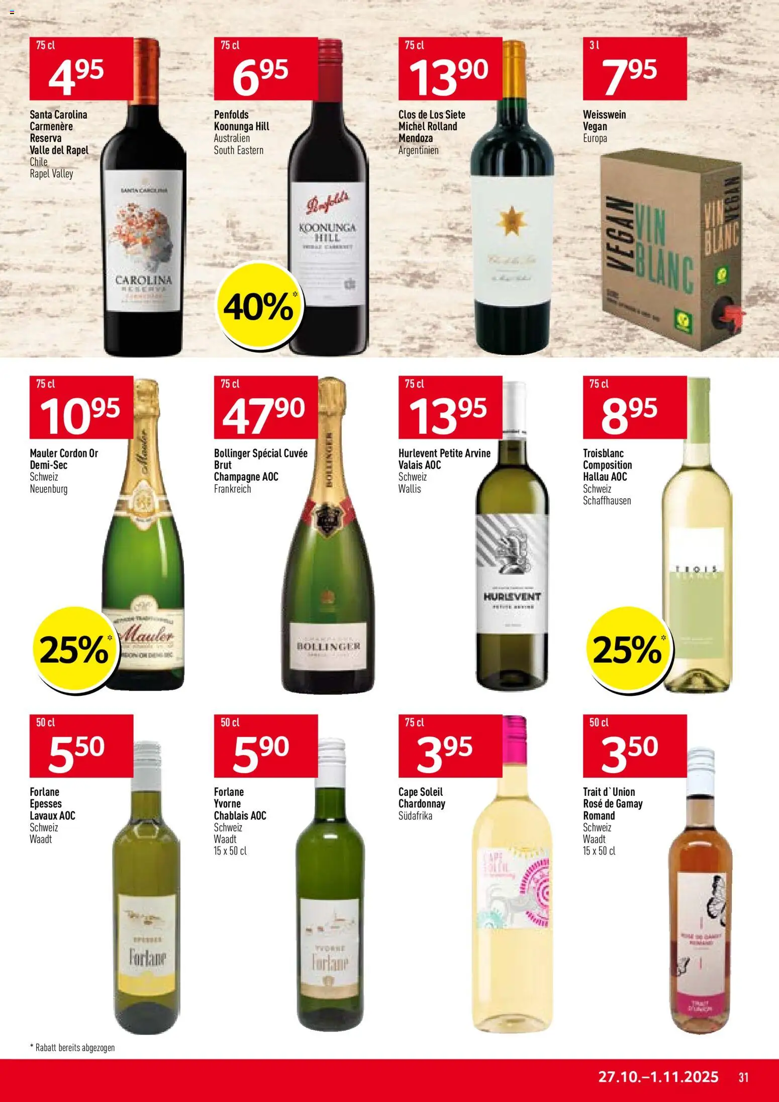 Prodega Aktionen – gültig ab 27.10.2025 | Seite: 31 | Produkte: Weißwein