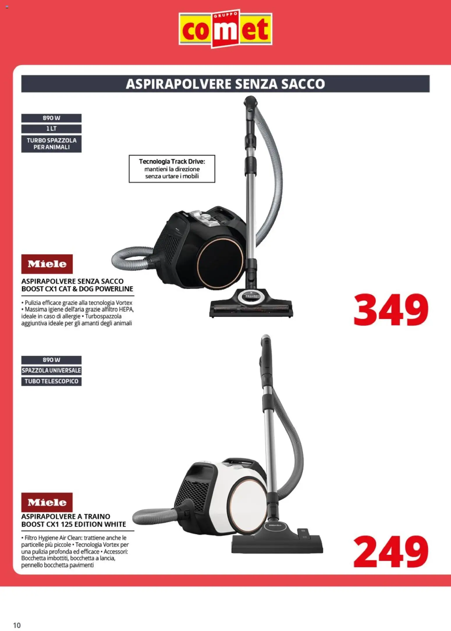Volantino Comet del 13.04.2026 | Pagina: 10 | Prodotti: Spazzola, Pennello, Aspirapolvere, Miele