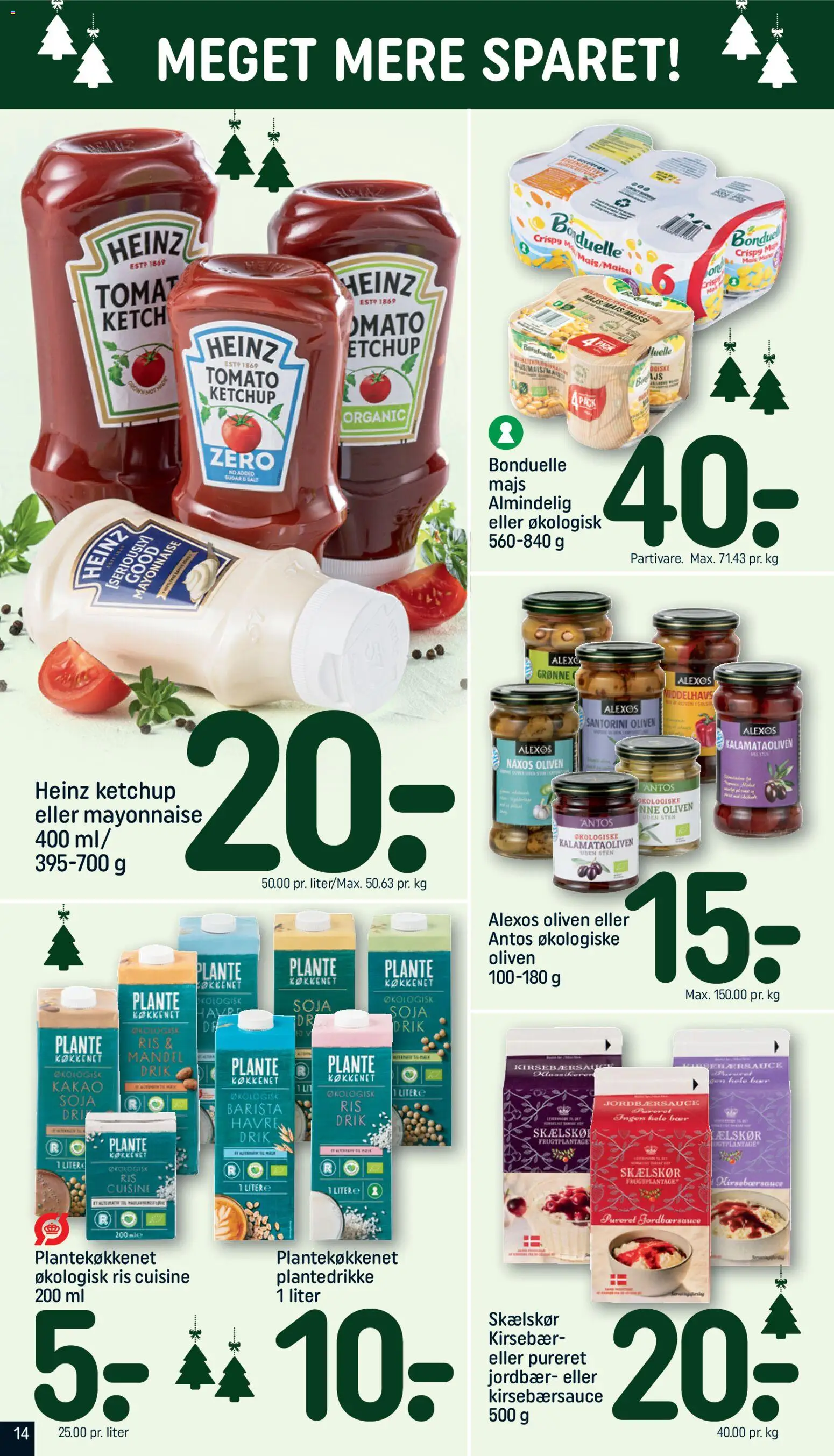 Rema 1000 tilbudsavis – gyldig fra 22.11.2025 | Side: 14 | Produkter: Jordbær, Kirsebærsauce, Majs, Kakao