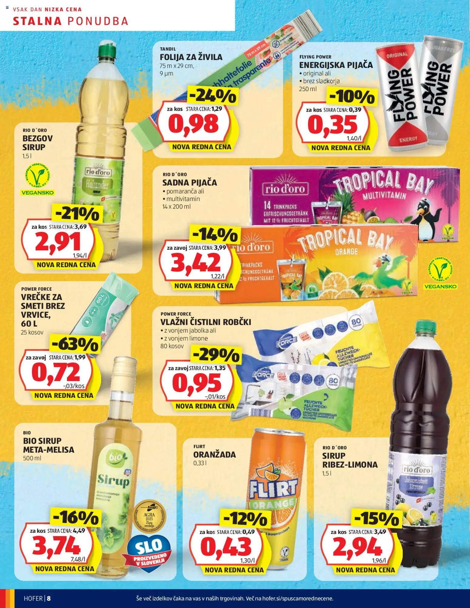 Novi Hofer katalog ponudbe – veljaven od 13.11.2025 | Stran: 8 | Izdelki: Sirup, Robčki, Jabolka, Folija