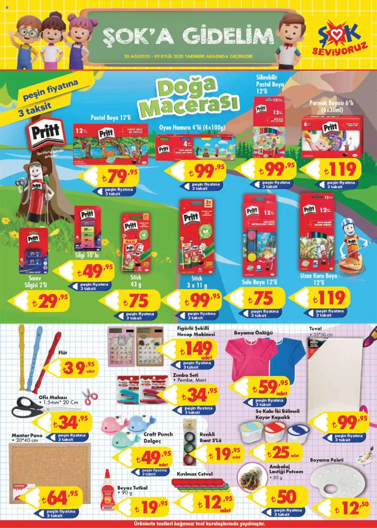 Şok Market Hafta sonu fırsatları - 20.08.2025 tarihinden itibaren geçerlidir | Sayfa: 5 | Ürünler: Pastel boya, Sulu boya, Oyun hamuru, Bant