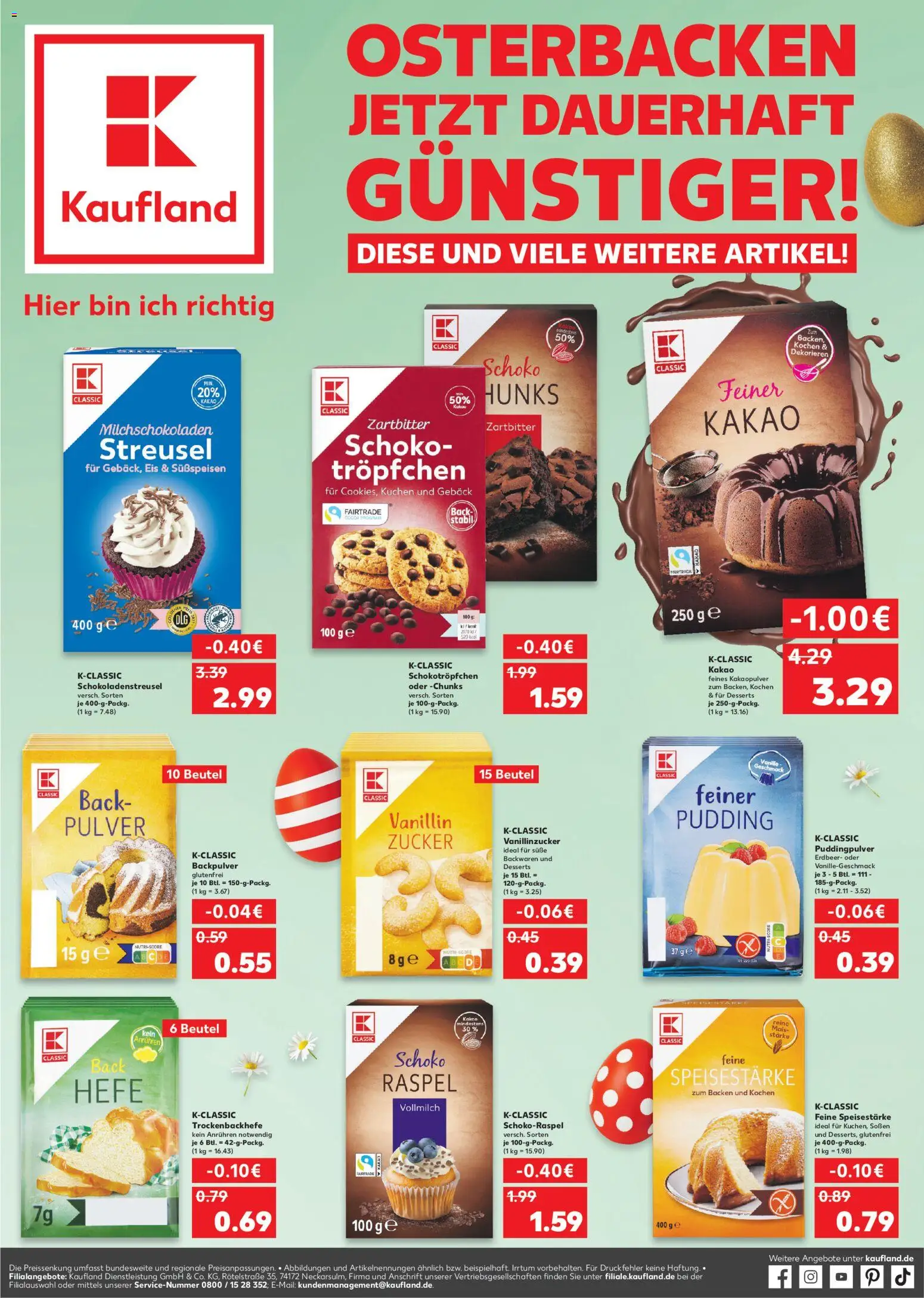 Kaufland - Osterbacken dauerhaft günstiger - Rostock – gültig ab 19.03.2026 | Seite: 1