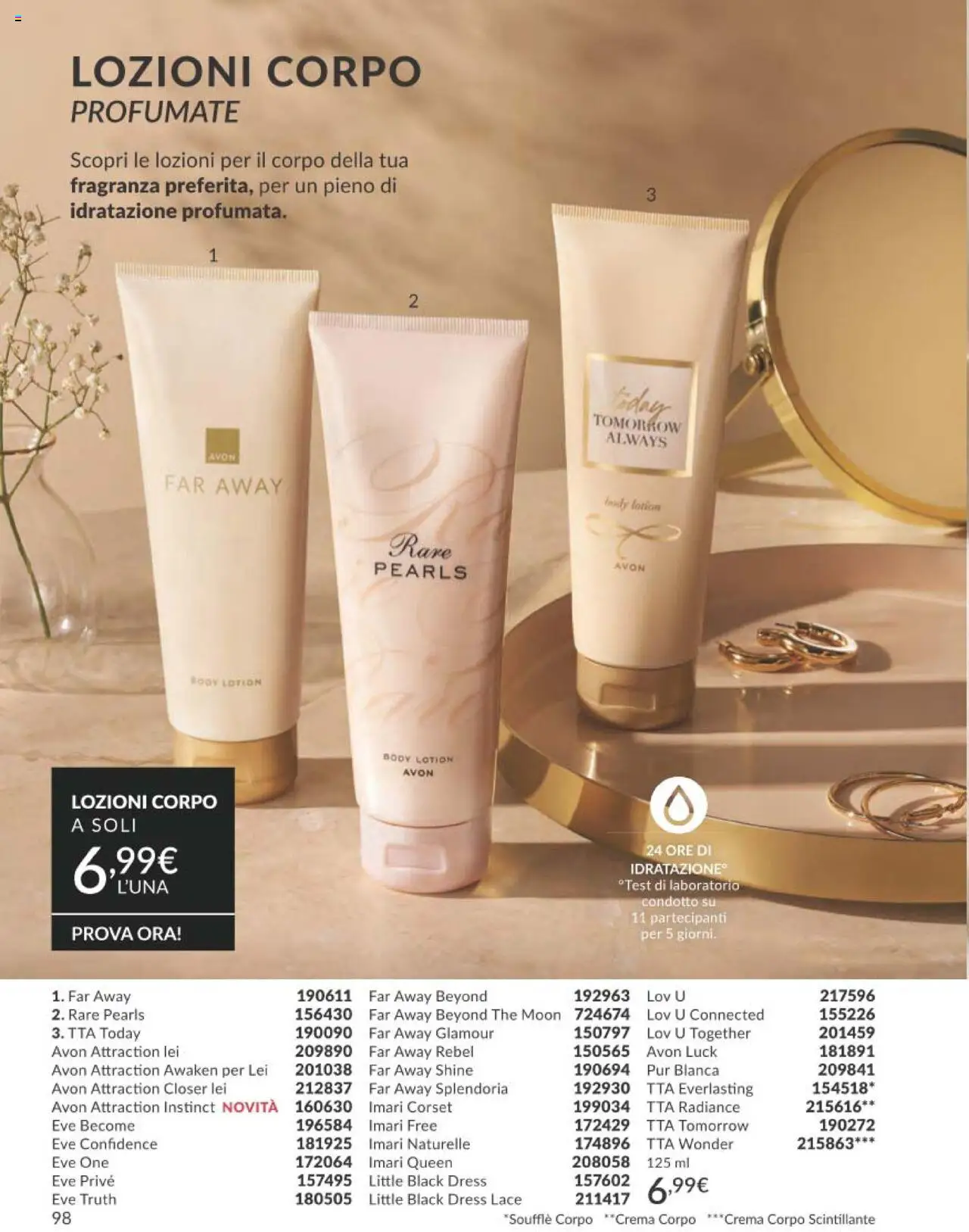Volantino Avon del 01.10.2025 | Pagina: 98 | Prodotti: Crema, Body, The, Fragranza