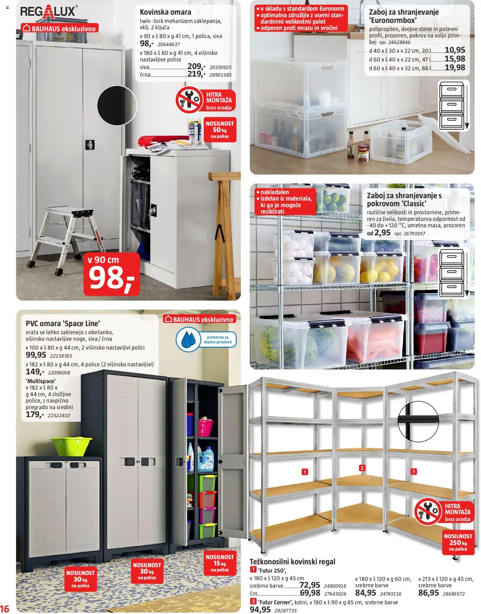 Novi Bauhaus katalog ponudbe – veljaven od 27.11.2025 | Stran: 16 | Izdelki: Omara, Zaboj, Regal, Vrata