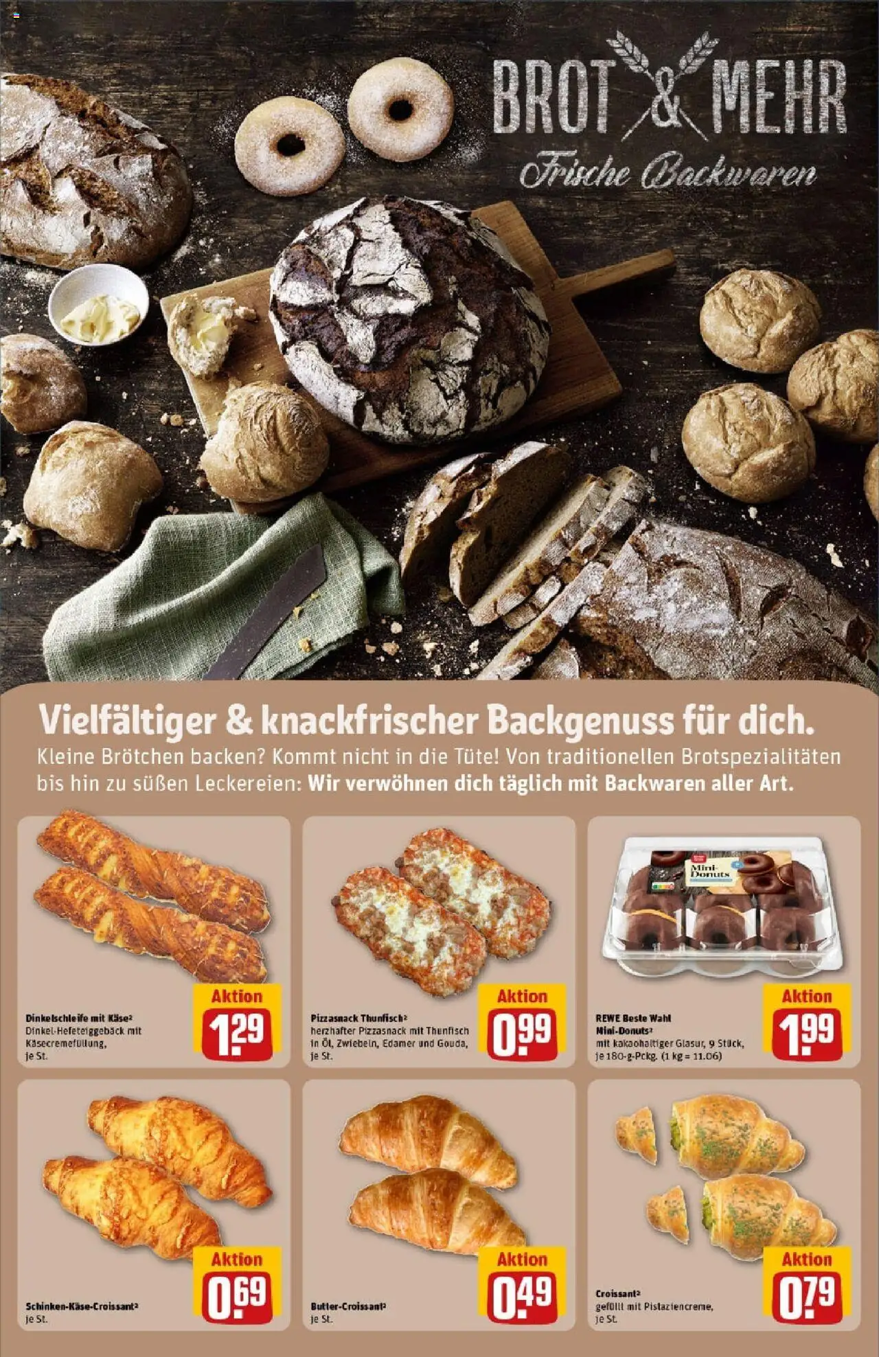 Rewe prospekt Kiel	 - gültig ab dem 20.07.2025 | Seite: 13 | Produkte: Thunfisch, Croissant, Brot, Pizza