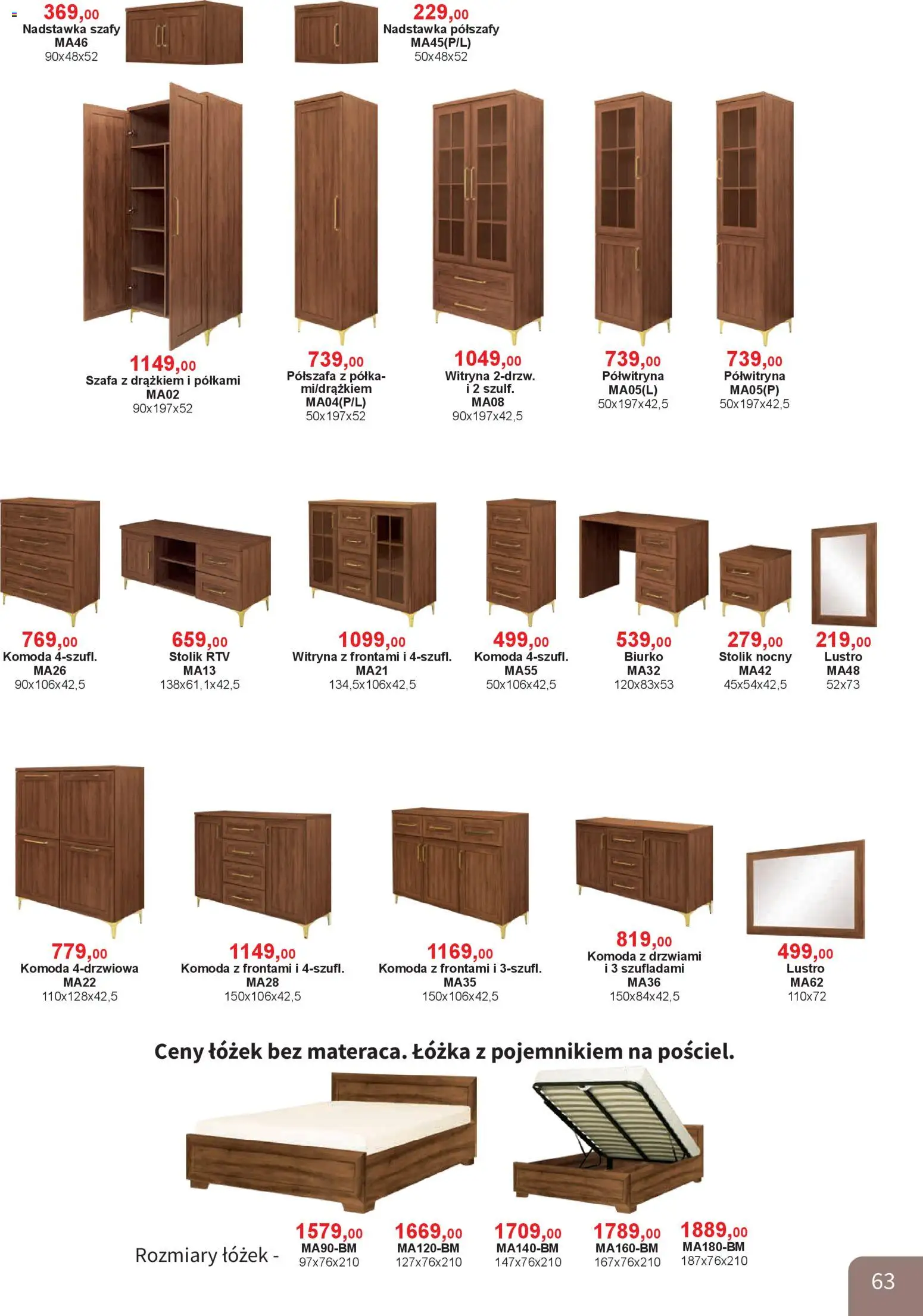Bodzio Katalog od 01.04.2026 | Strona: 63 | Produkty: Szafa, Komoda, Półka, Witryna