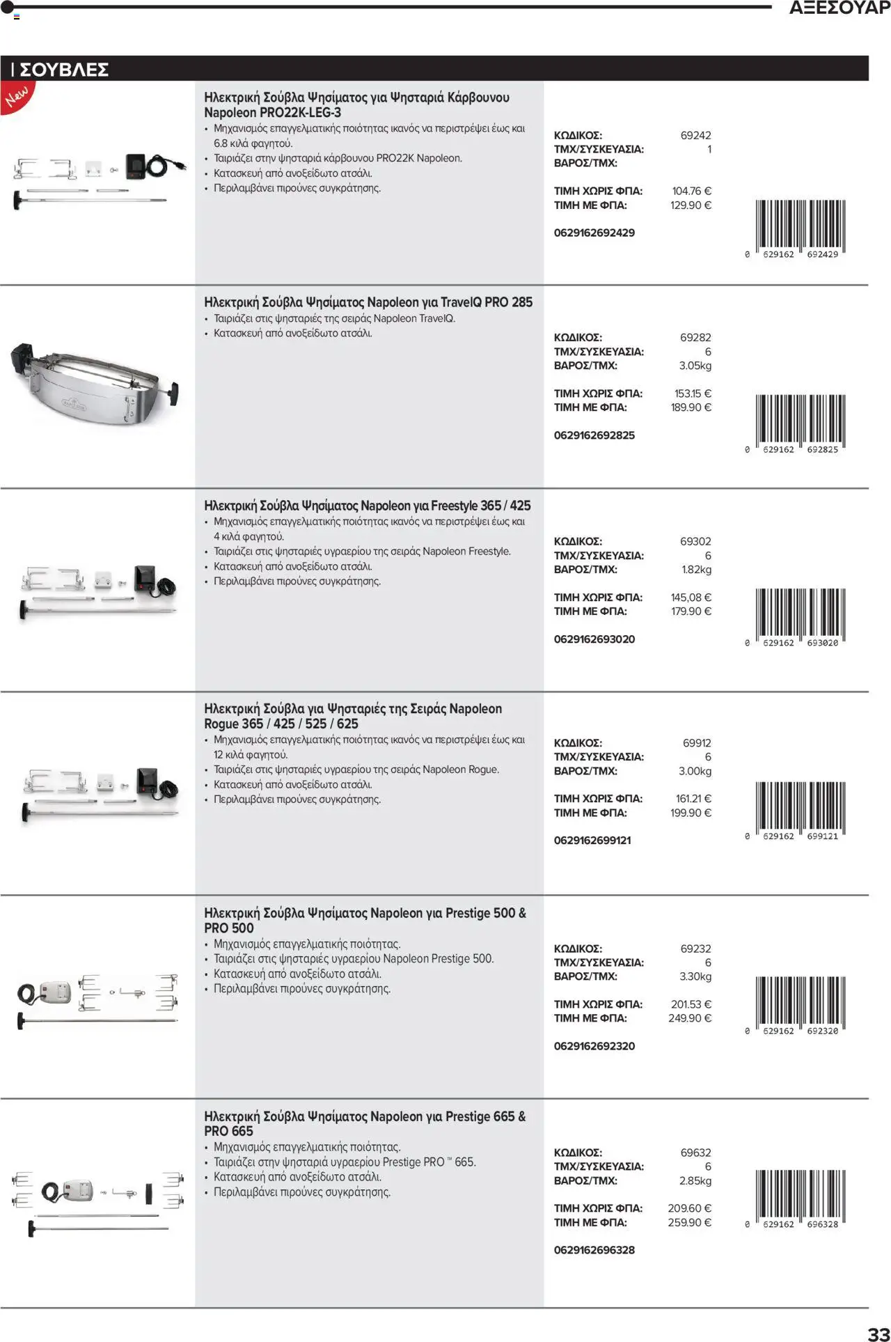 Mangas Home Improvement - Napoleon BBQs – σε ισχύ από 01.10.2025 | Σελίδα: 33