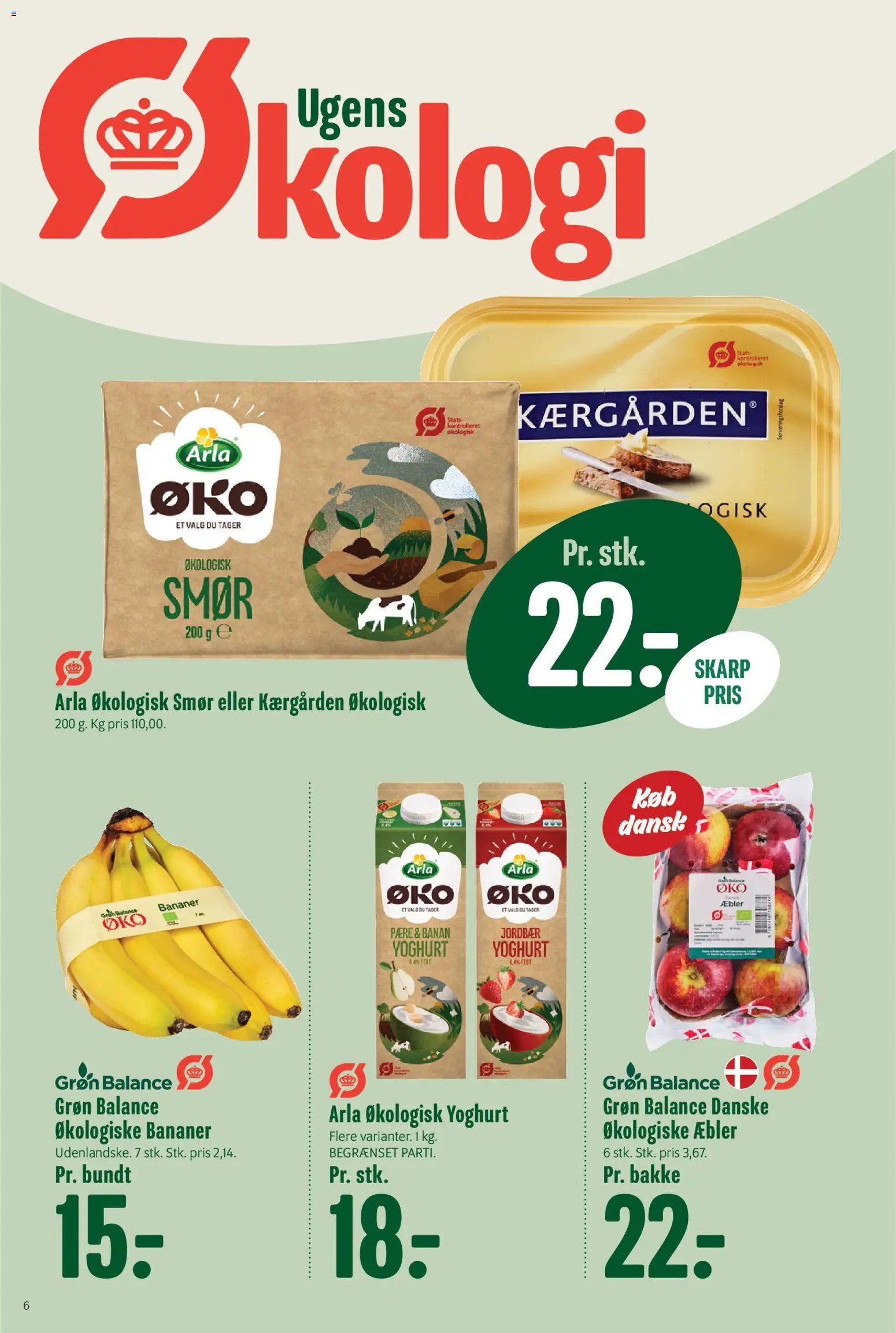 Min Købmand tilbudsavis – gyldig fra 21.11.2025 | Side: 6 | Produkter: Yoghurt, Æbler, Bananer, Jordbær