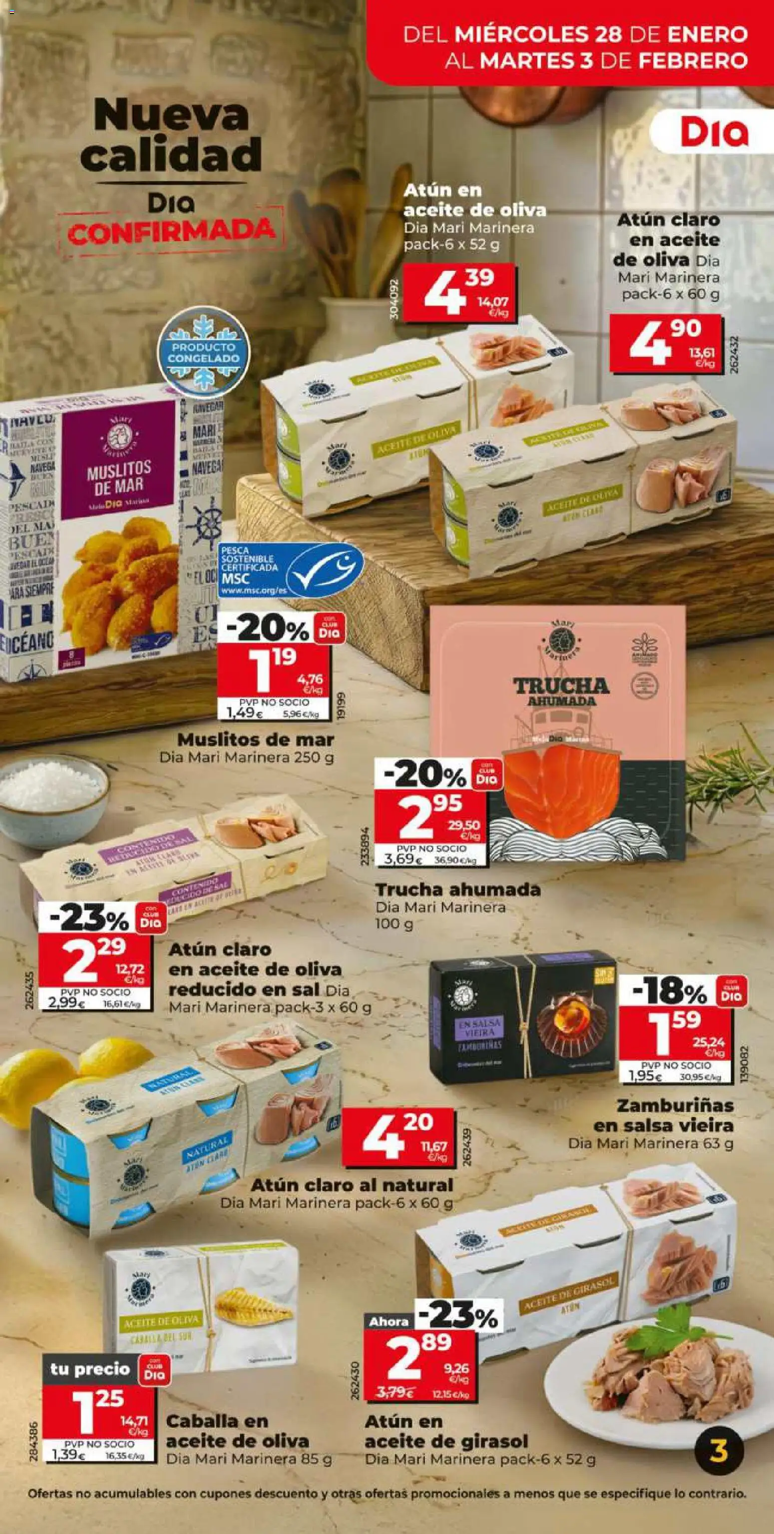 Dia - folleto Market │ válido desde el 28.01.2026 | Página: 3 | Productos: Aceite de oliva, Aceite de girasol, Σταθμός εργασίας, Atún claro