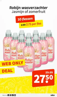 Wibra - Folder - Voorbeeld van een folder van Wibra, geldig van 19.01.2026 | Pagina: 5 | Producten: Wasverzachter, Robijn, Fles, Citrompótló tabletta