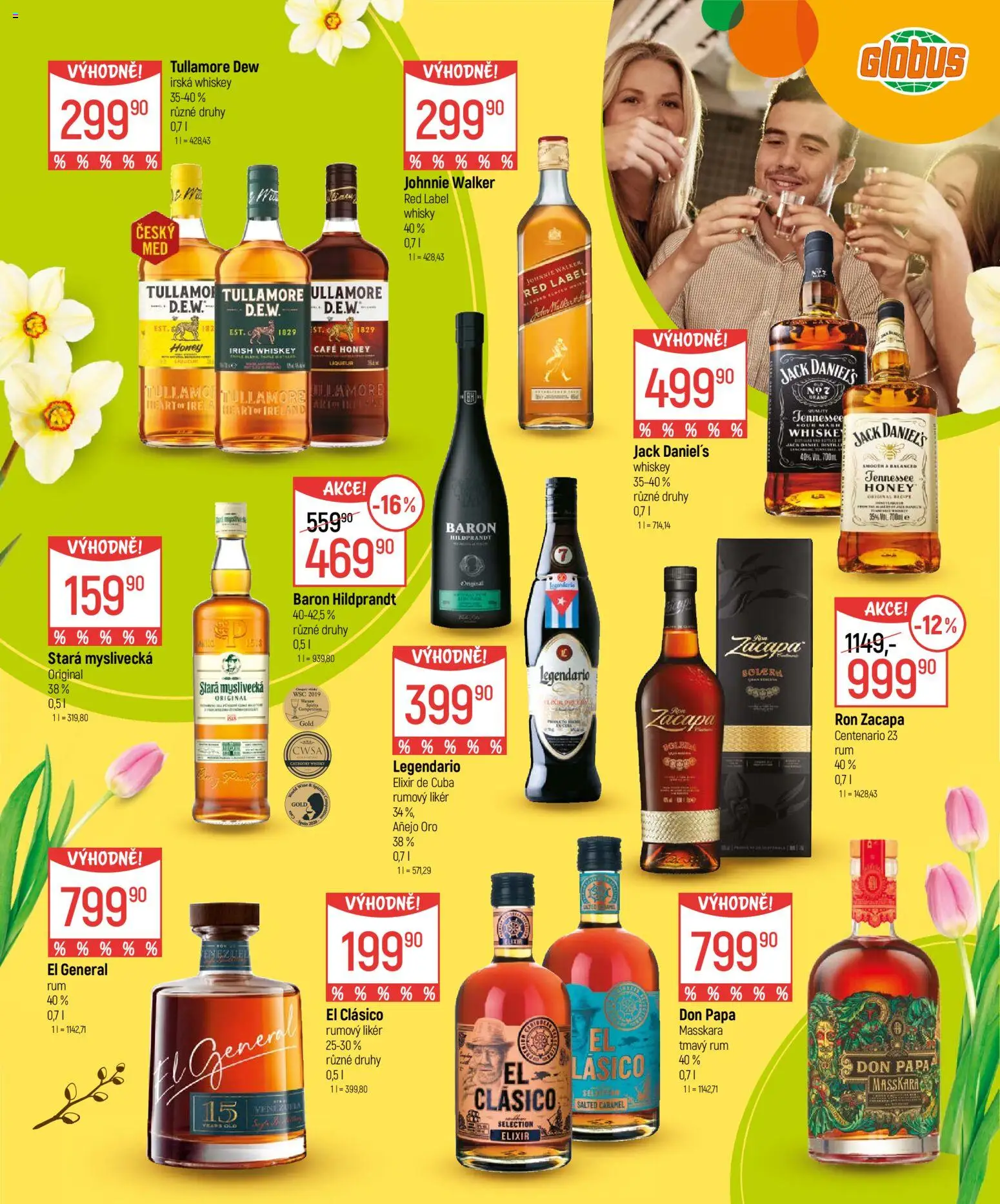 Globus leták - Velikonoce od 04.03.2026 | Strana: 23 | Produkty: Rum, Whiskey, Whisky, Tullamore Dew