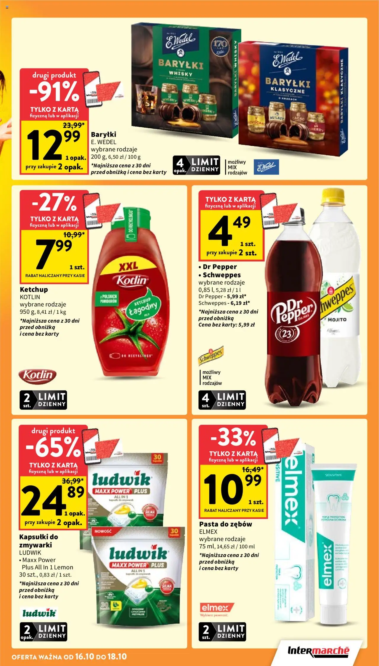 Intermarche Gazetka od 16.10.2025 | Strona: 5 | Produkty: Karta, Ketchup, Pasta do zębów, Whisky