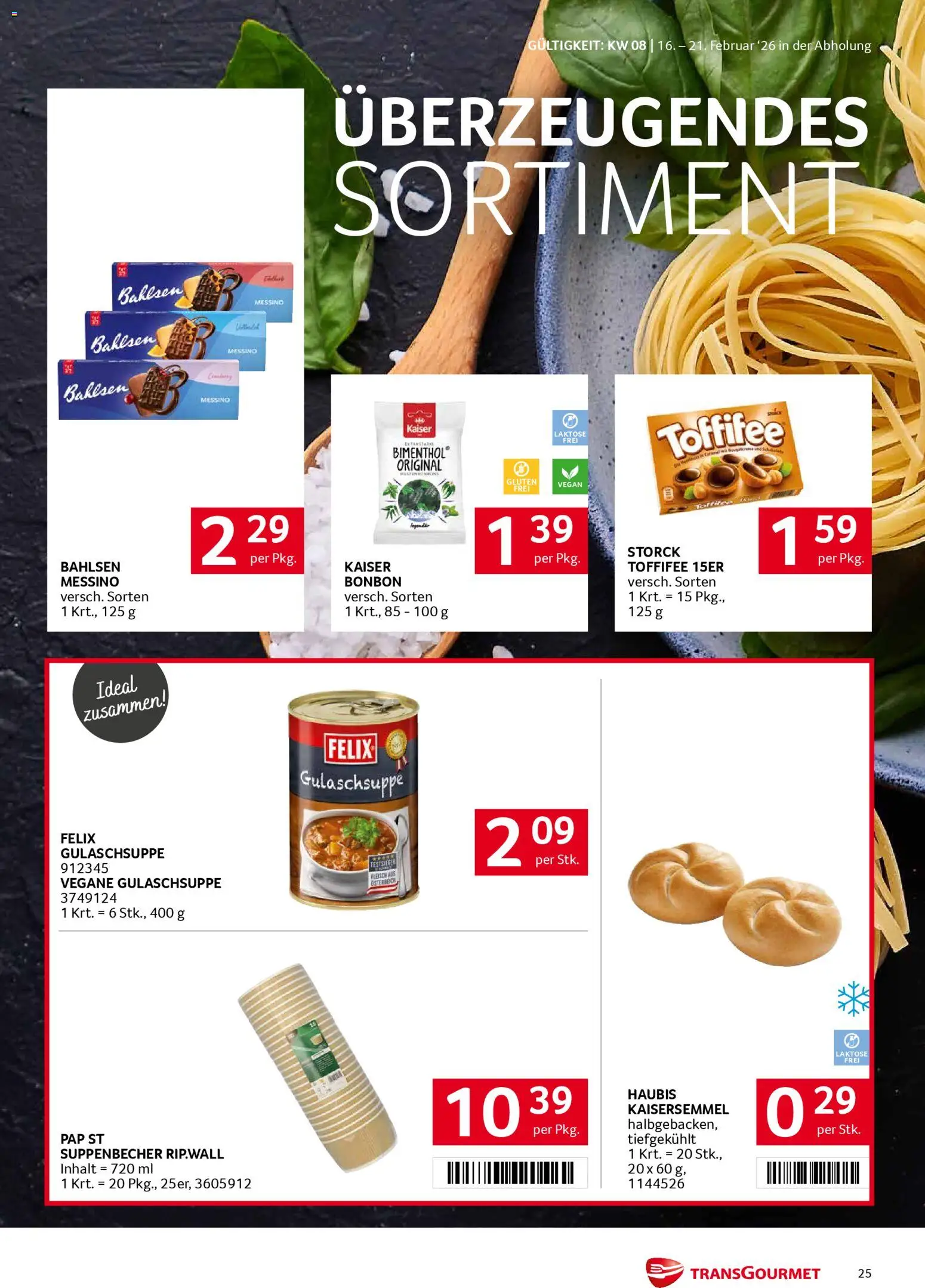 Transgourmet Flugblatt gültig ab 16.02.2026 | Seite: 25