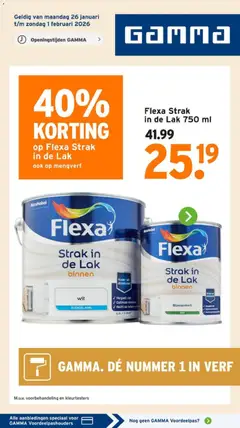 GAMMA - Folder - Voorbeeld van een folder van GAMMA, geldig van 26.01.2026