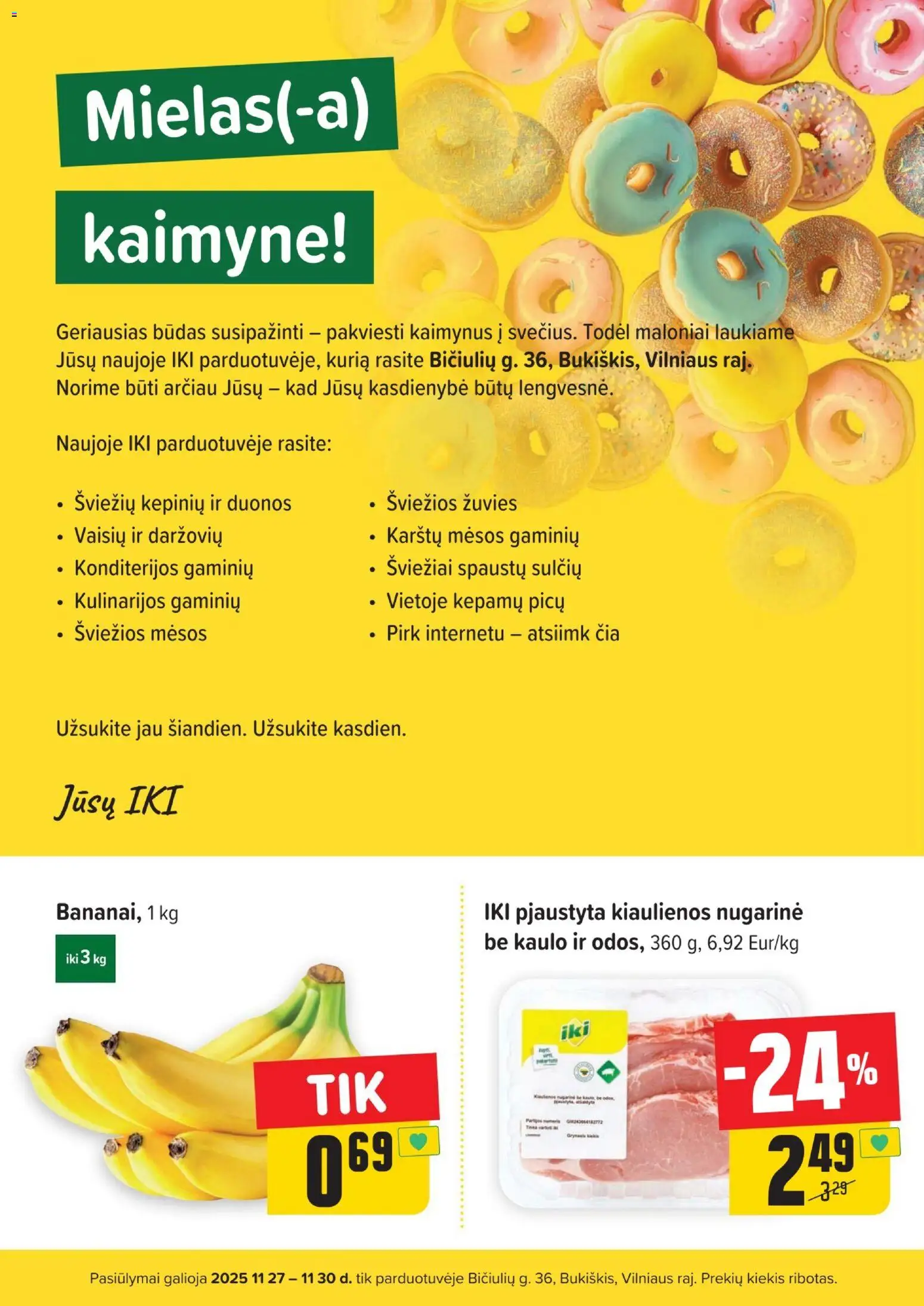 IKI akcijos nuo 27.11.2025 | Puslapis: 3 | Prekių: Kiaulienos