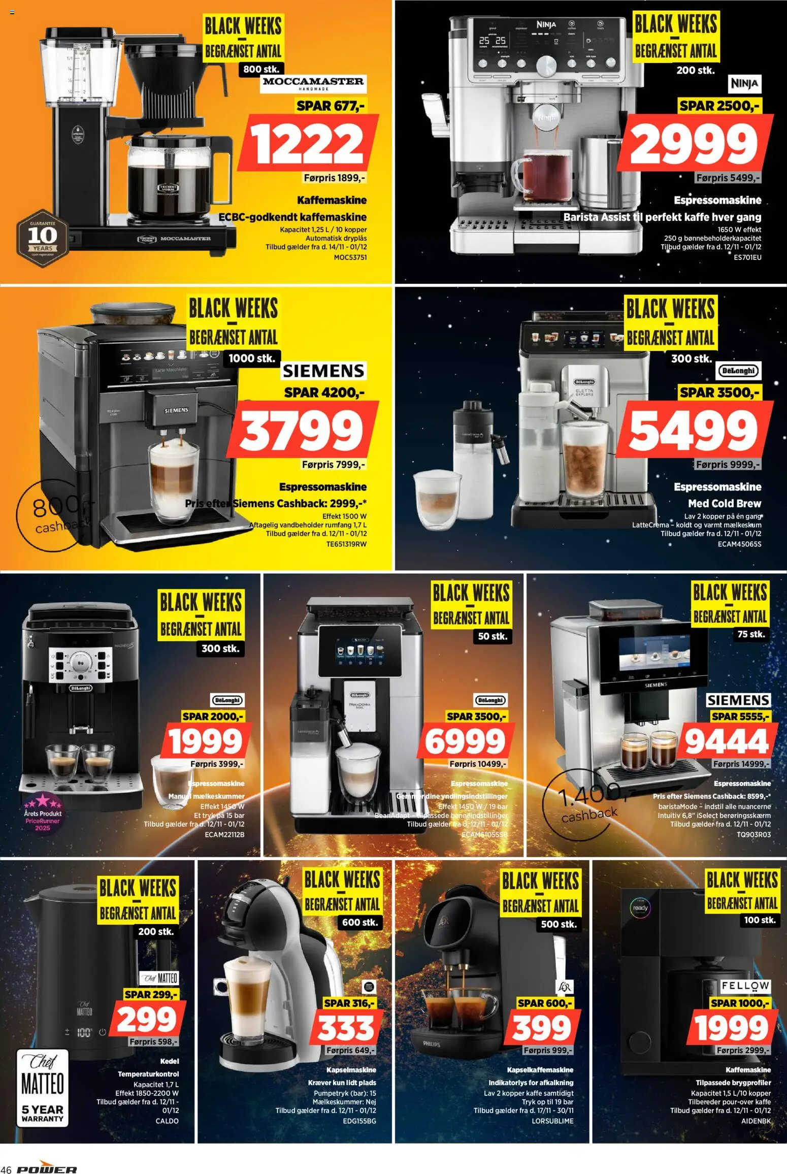 Power tilbudsavis – gyldig fra 12.11.2025 | Side: 46 | Produkter: Kaffe, Kaffemaskine, Kedel