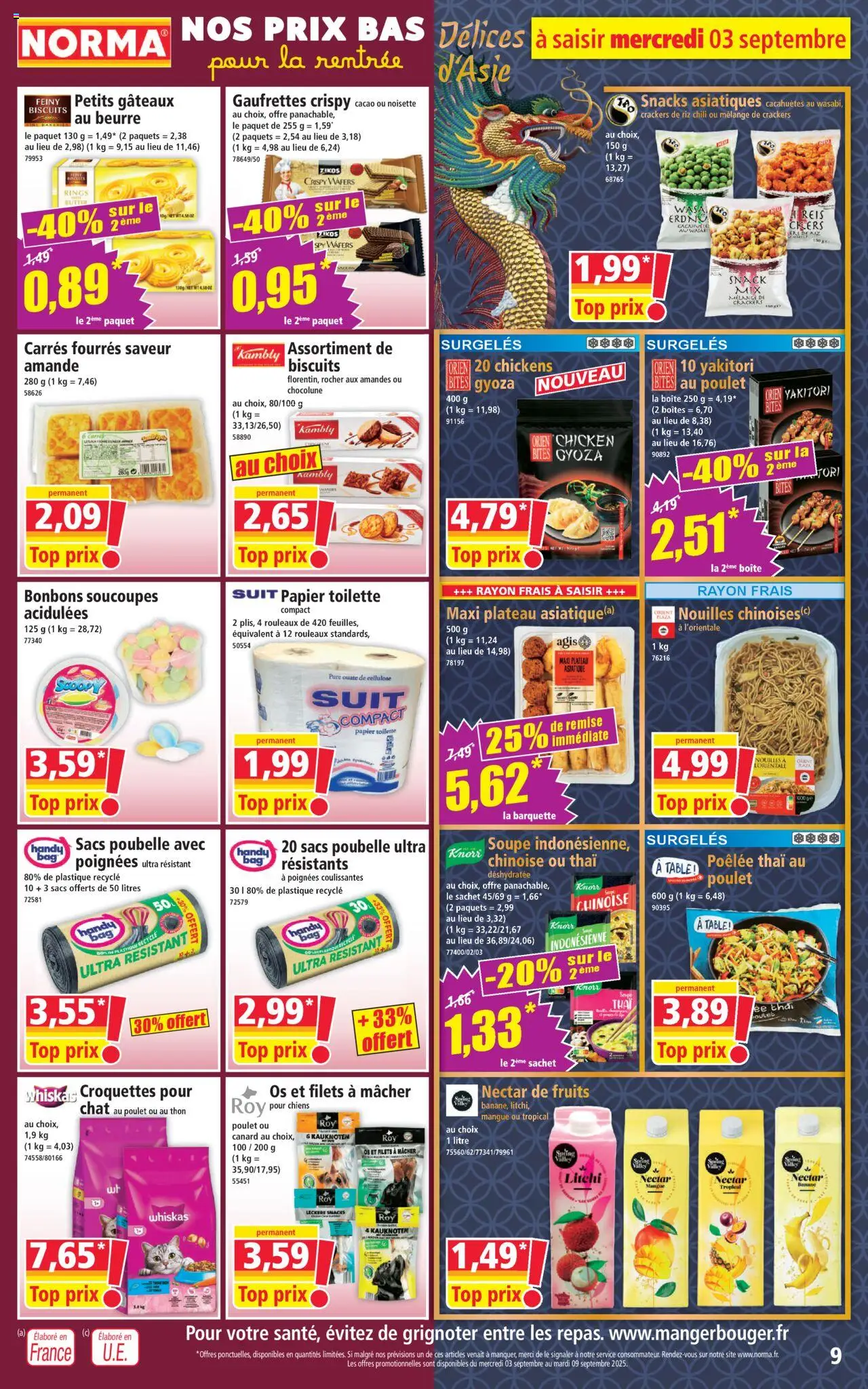  | Page: 9 | Produits: Amande, Cacahuète, Banane, Amandes