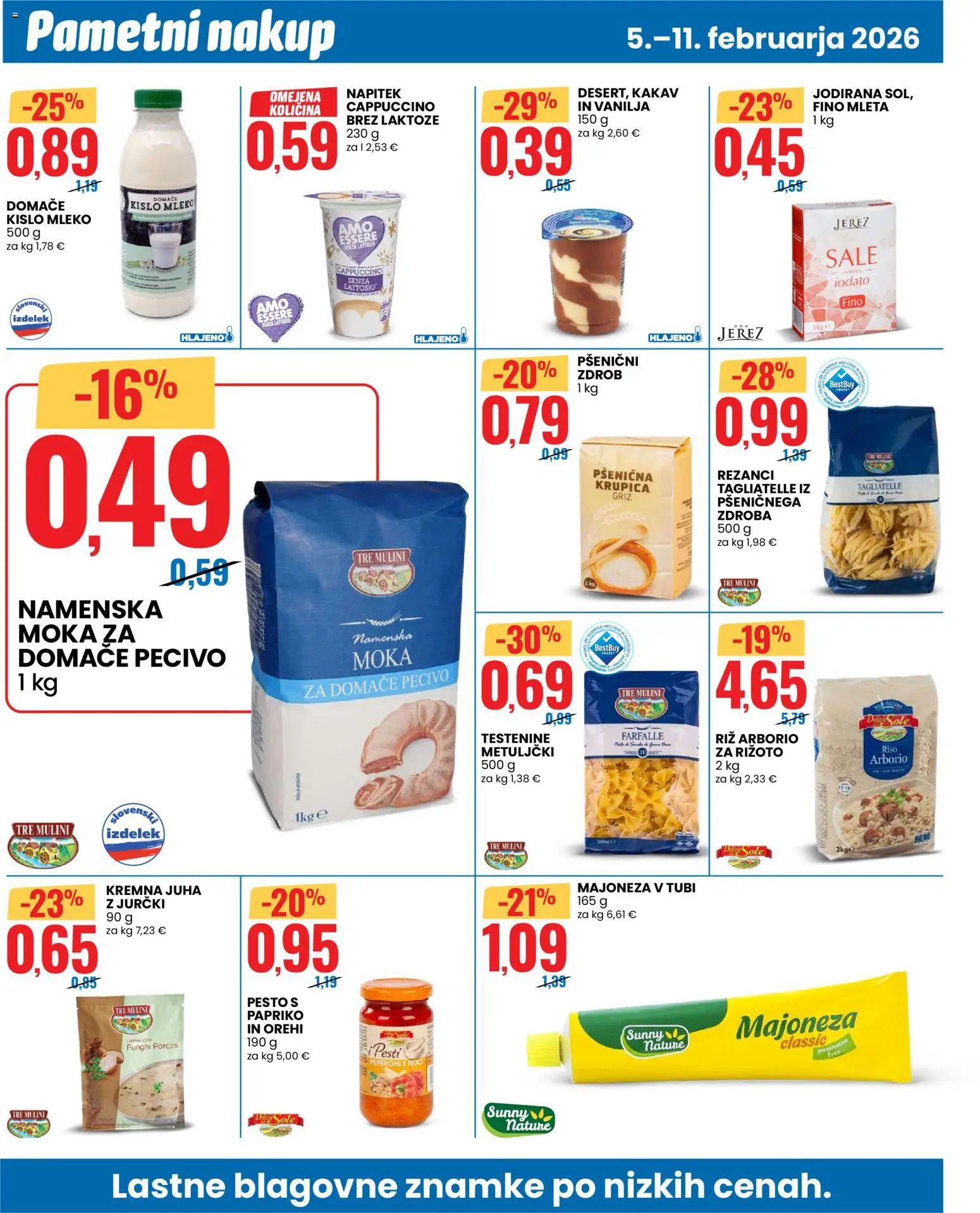 Novi Eurospin katalog ponudbe – veljaven od 05.02.2026 | Stran: 4 | Izdelki: Moka, Juha, Zdrob, Testenine