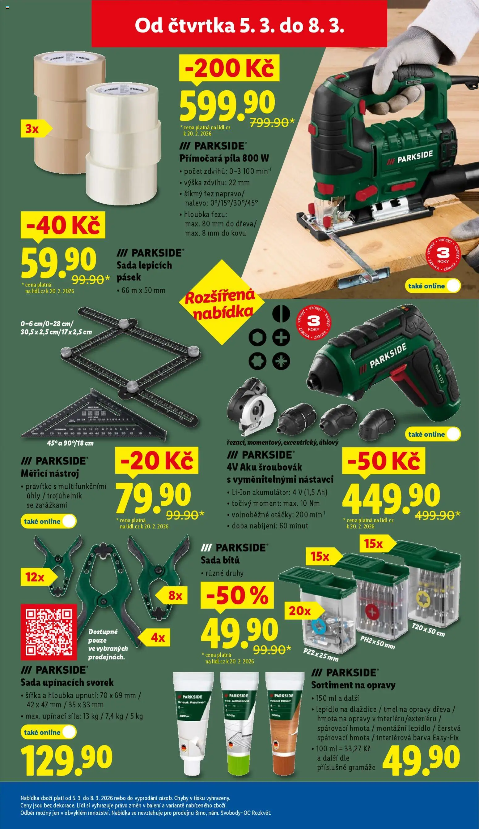 Lidl leták od 05.03.2026 | Strana: 45 | Produkty: Parkside, Šroubovák, Přímočará pila, Aku šroubovák