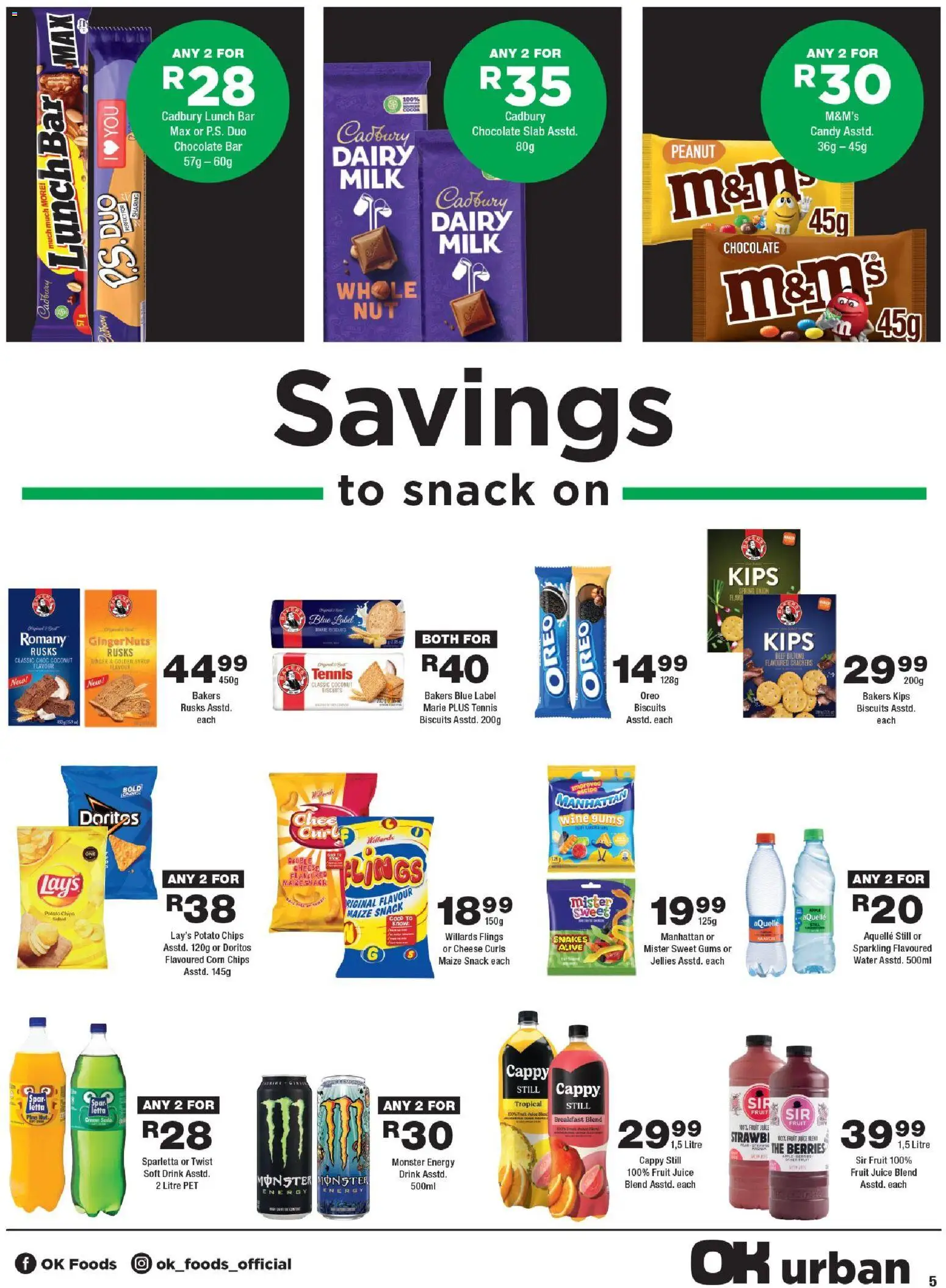 New OK Foods catalogue – valid from 25.03.2026 | Page: 5 | Products: Cheese, Wine, Beef, Syrup