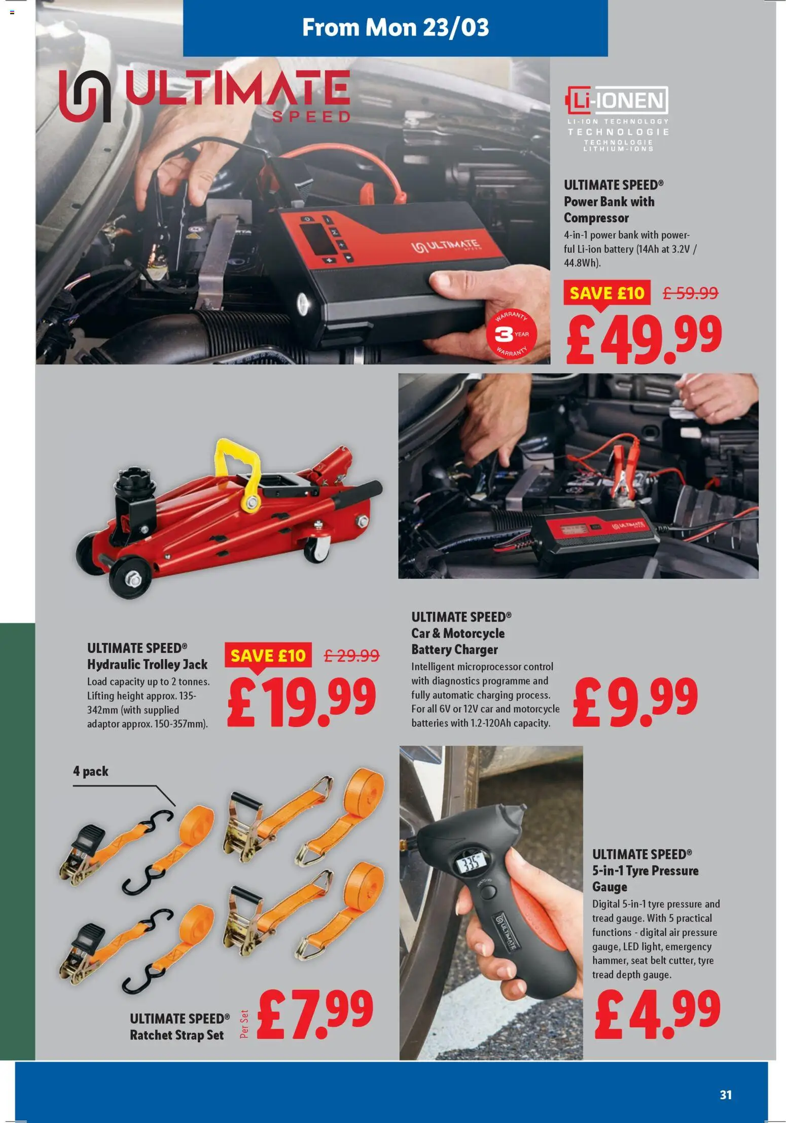 {H1} | Page: 31 | Products: Battery, Belt, Pressure gauge