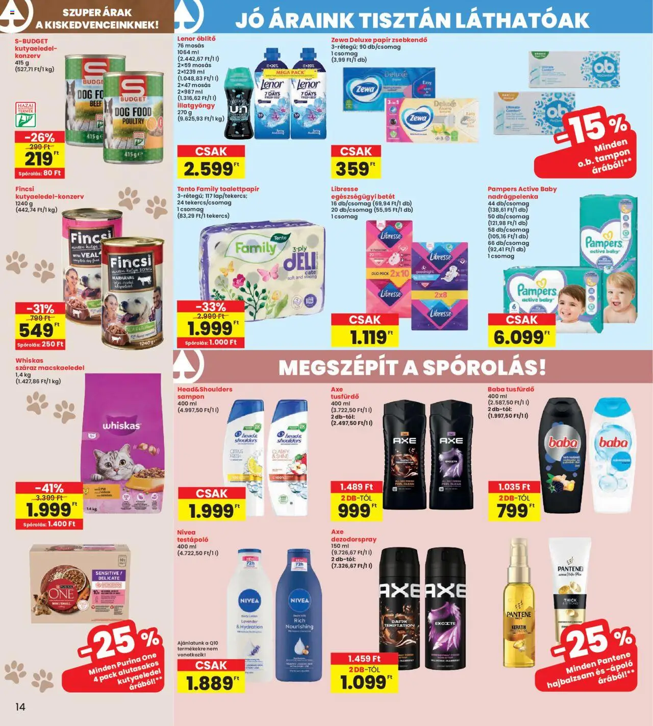 Interspar akciós ujság - amely érvényes a következő dátumtól: 09.10.2025 | Oldal: 14 | Termékek: Kutyaeledel, Öblítő, Tusfürdő, Mák