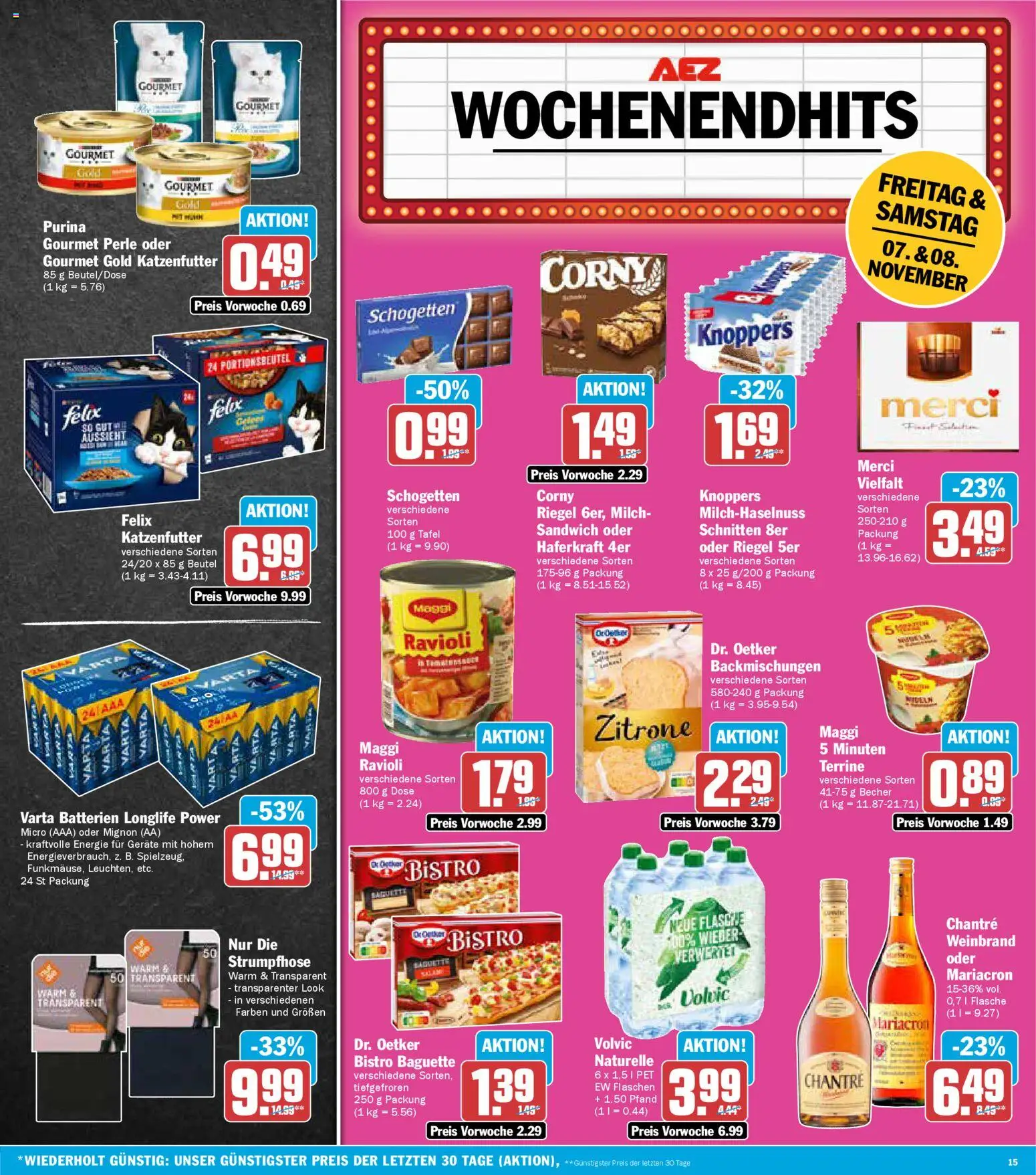 AEZ Prospekt 	 – gültig ab 03.11.2025 | Seite: 15 | Produkte: Merci, Baguette, Chantré, Schogetten