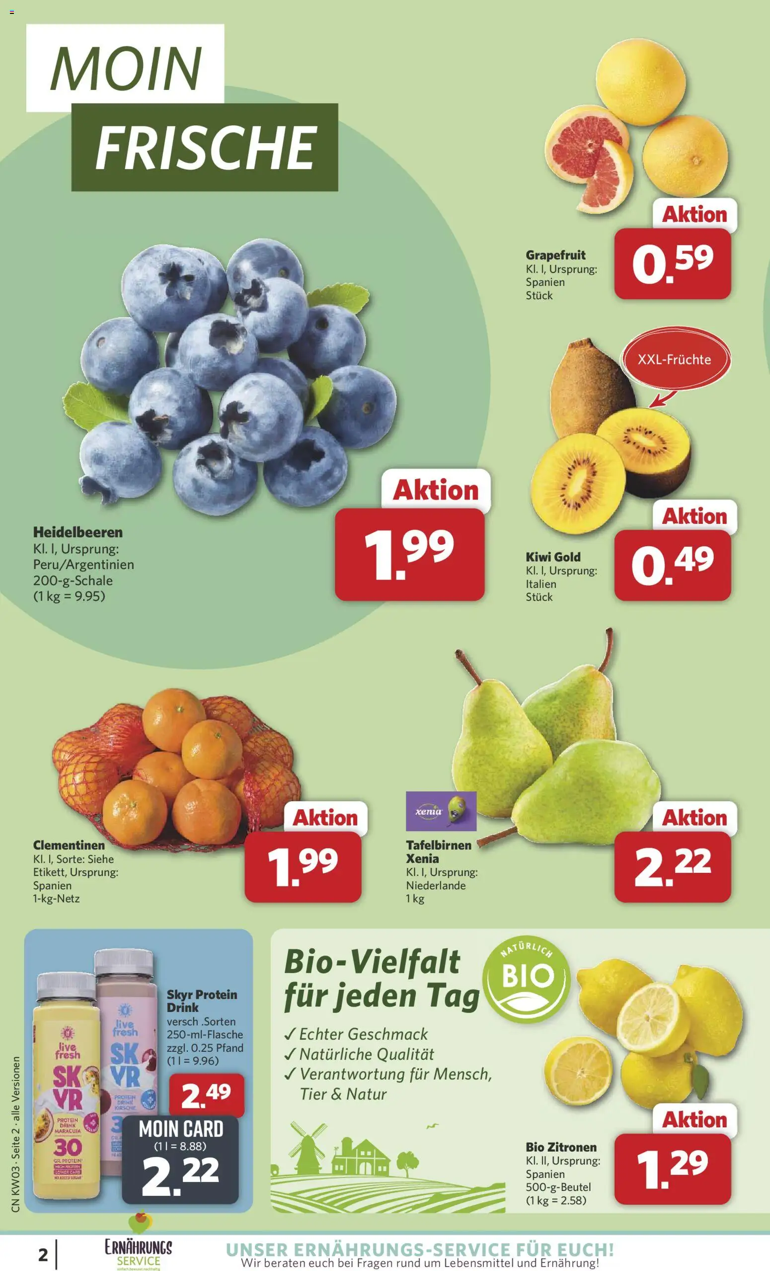 Combi Prospekt 	 – gültig ab 12.01.2026 | Seite: 2 | Produkte: Skyr, Heidelbeeren, Grapefruit, Kiwi