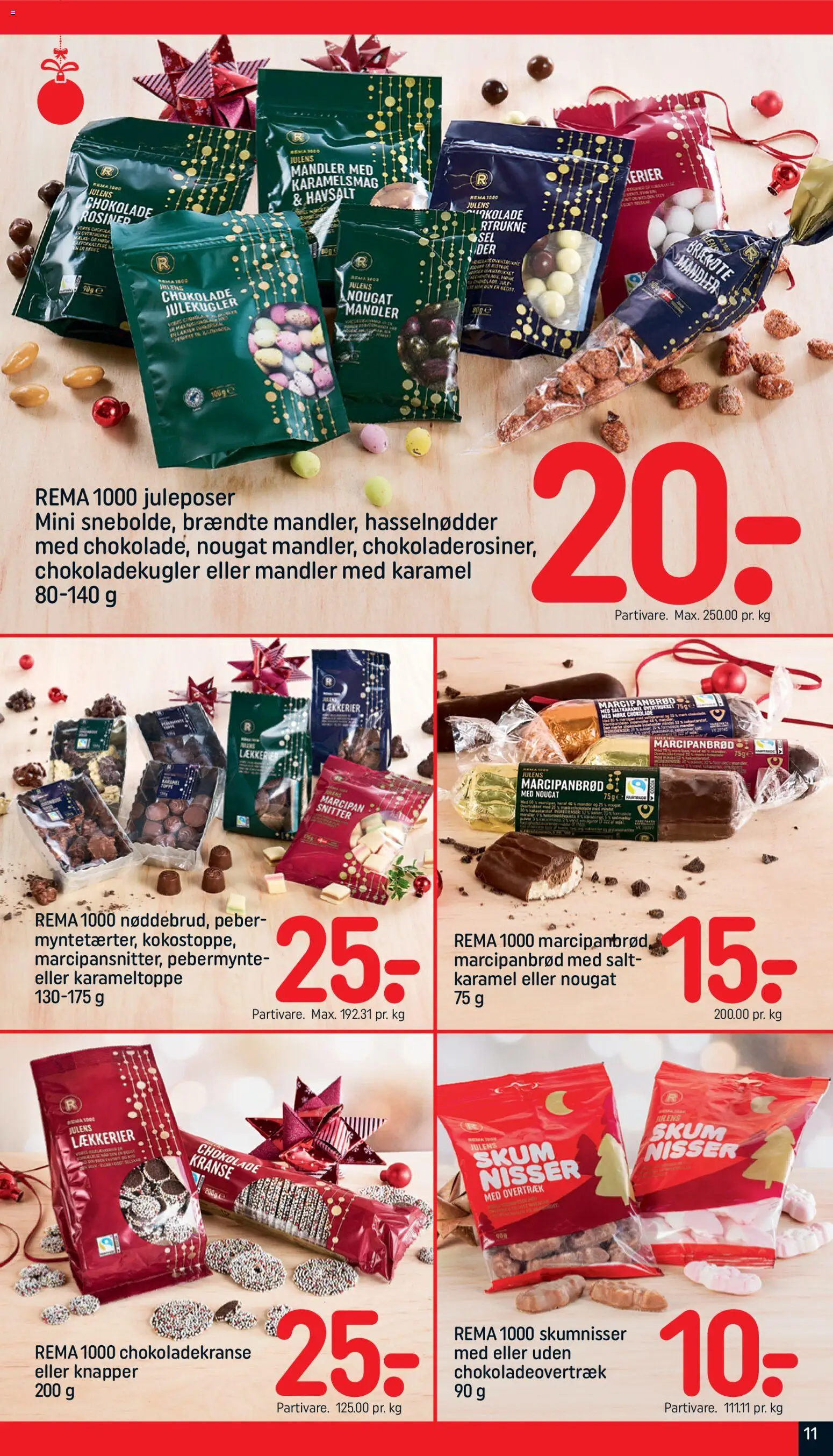 Rema 1000 tilbudsavis – gyldig fra 09.11.2025 | Side: 11 | Produkter: Feijões, Mandler, Hasselnødder, Marcipan