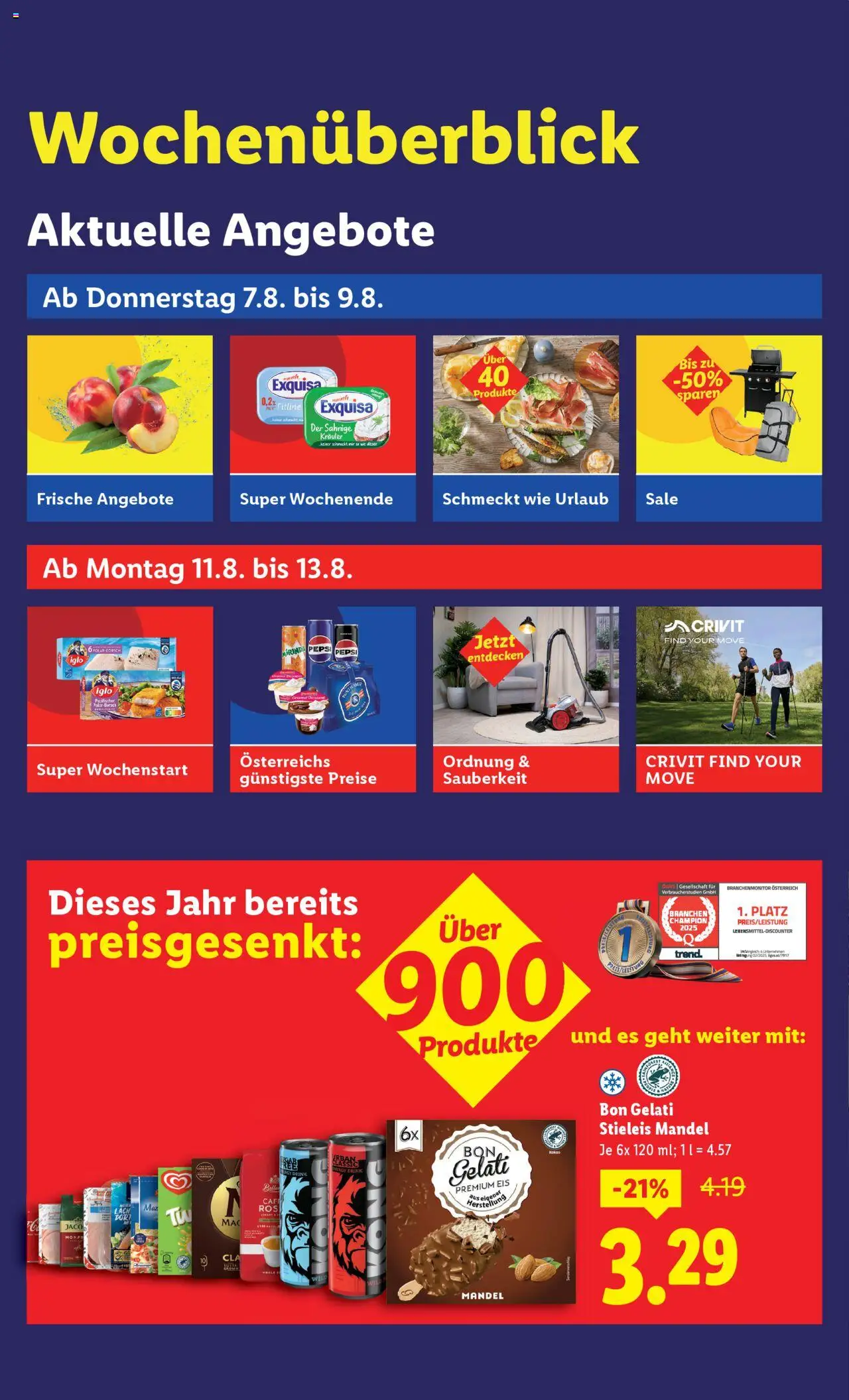 Lidl Flugblatt - Altenmarkt im Pongau, St. Johann im Pongau, Zell am See gültig ab 07.08.2025 | Seite: 2 | Produkte: Eis