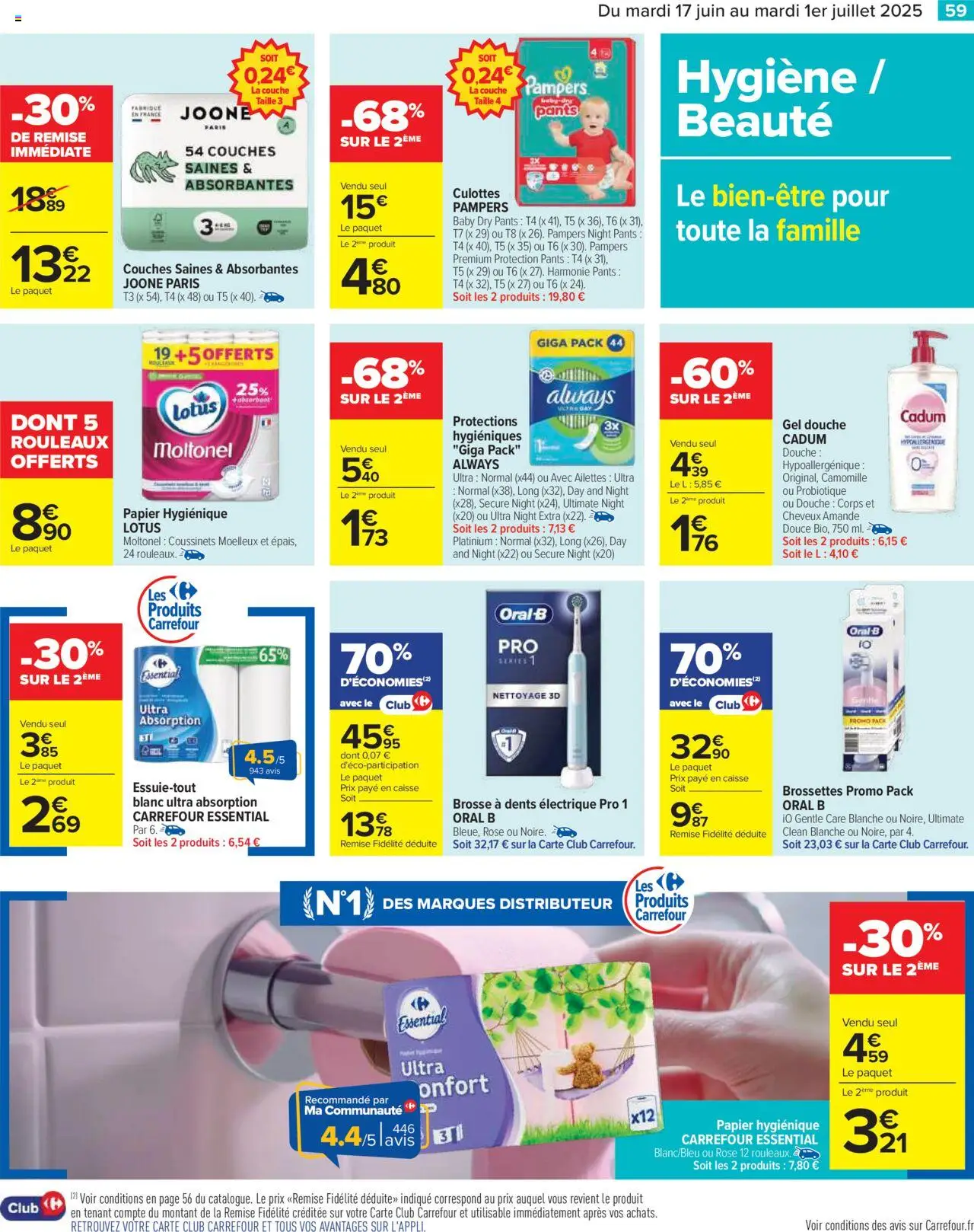  | Page: 61 | Produits: Pampers, Brosse à dents électrique, Brosse, Brosse à dents