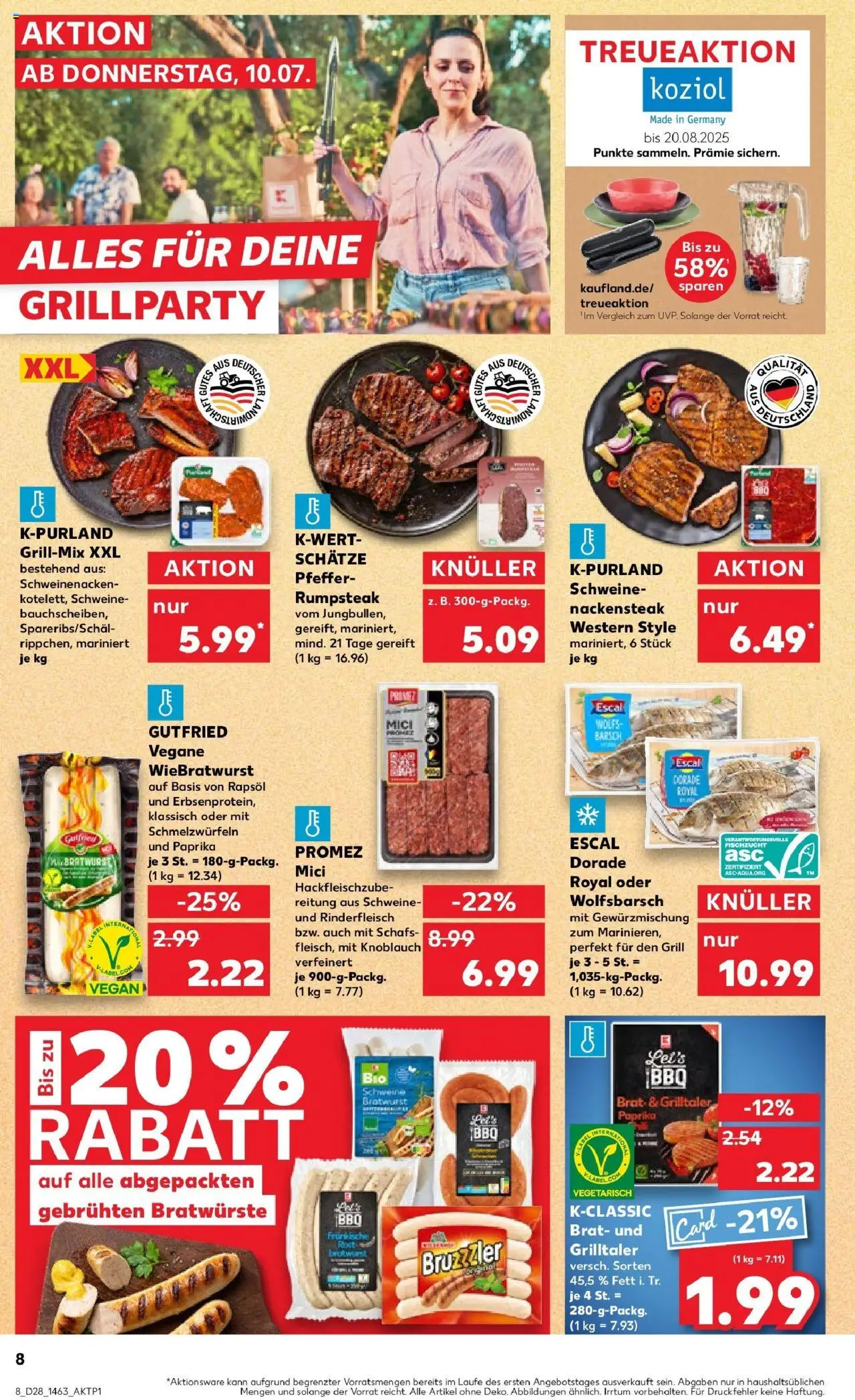 Kaufland prospekt Dossenheim	 - gültig ab dem 13.07.2025 | Seite: 23 | Produkte: Grill, Rapsöl, Burger, Schweinenacken