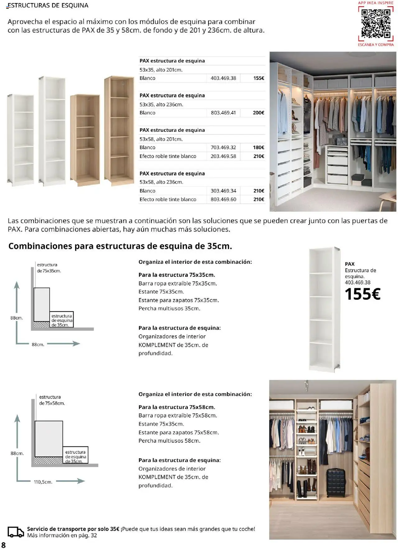 Catálogo IKEA Pax y Komplement │ válido desde el 04.02.2025 | Página: 8 | Productos: Tinte, Percha, Ropa, Estante