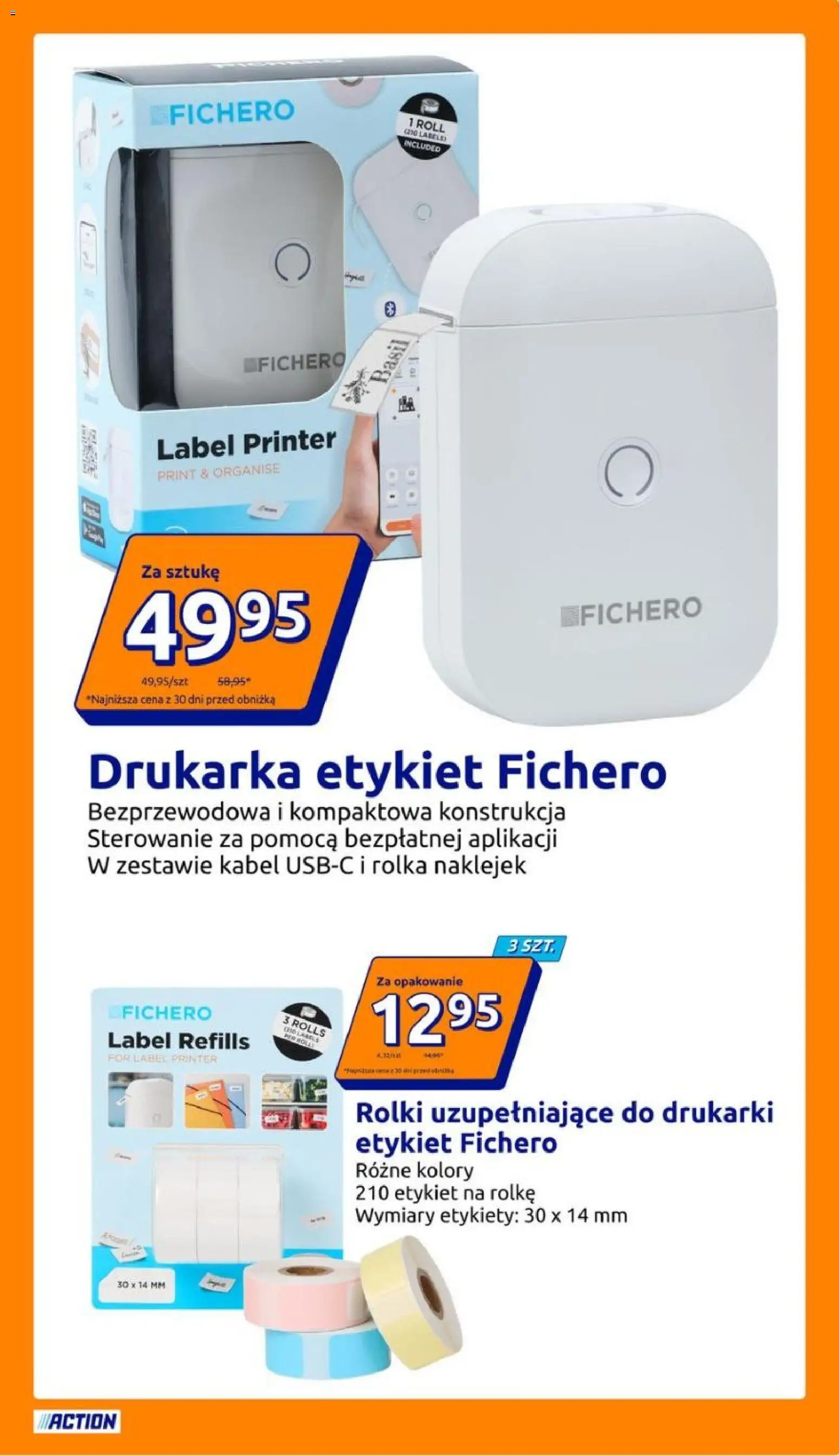 Action gazetka od 04.03.2026 | Strona: 11 | Produkty: Drukarka, Kabel, Rolki