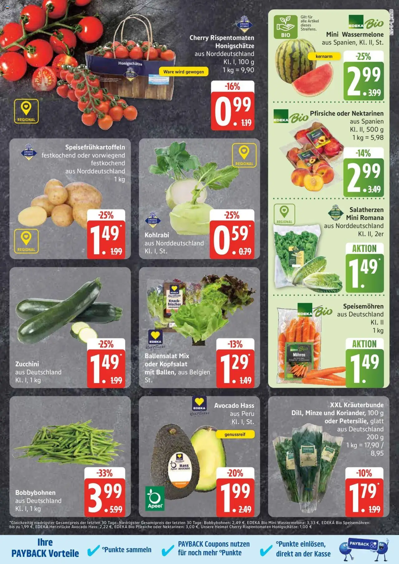 Edeka prospekt Ammersbek	 - gültig ab dem 06.07.2025 | Seite: 3 | Produkte: Kohlrabi, Mohren, Wassermelone, Zucchini
