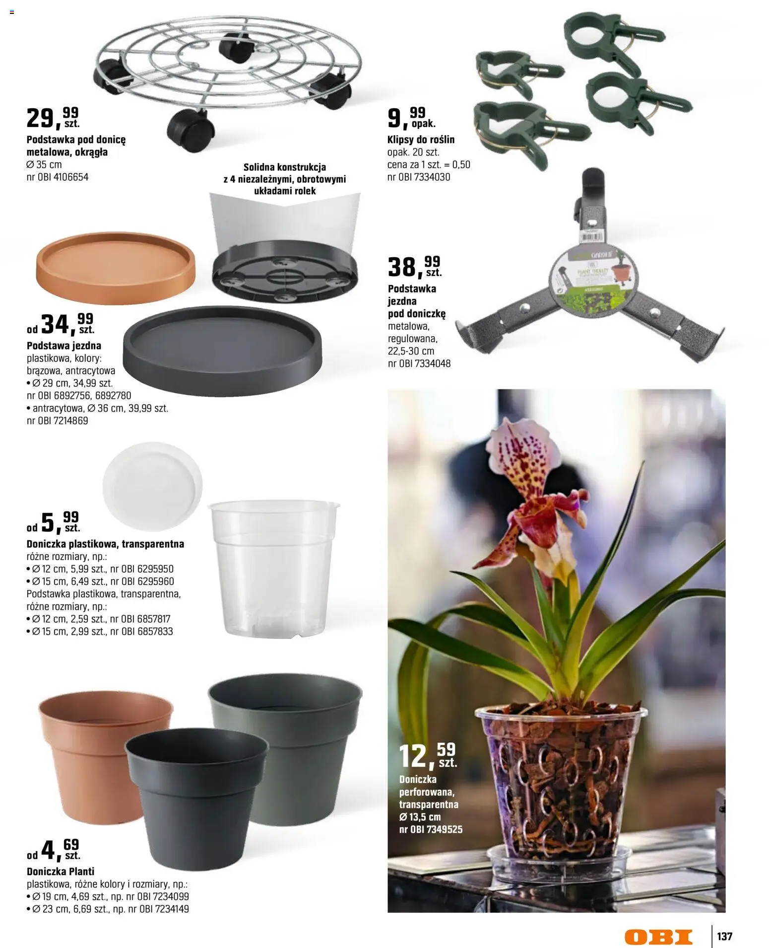 OBI gazetka - Ogród od 11.03.2026 | Strona: 137 | Produkty: Doniczka
