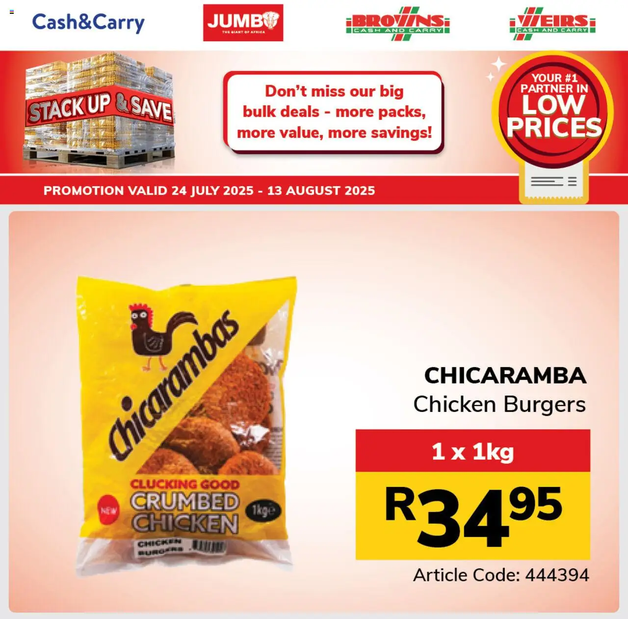 Jumbo Meat Specials │ valid from 24.07.2025 | Page: 4 | Products: Chicken, Burgers