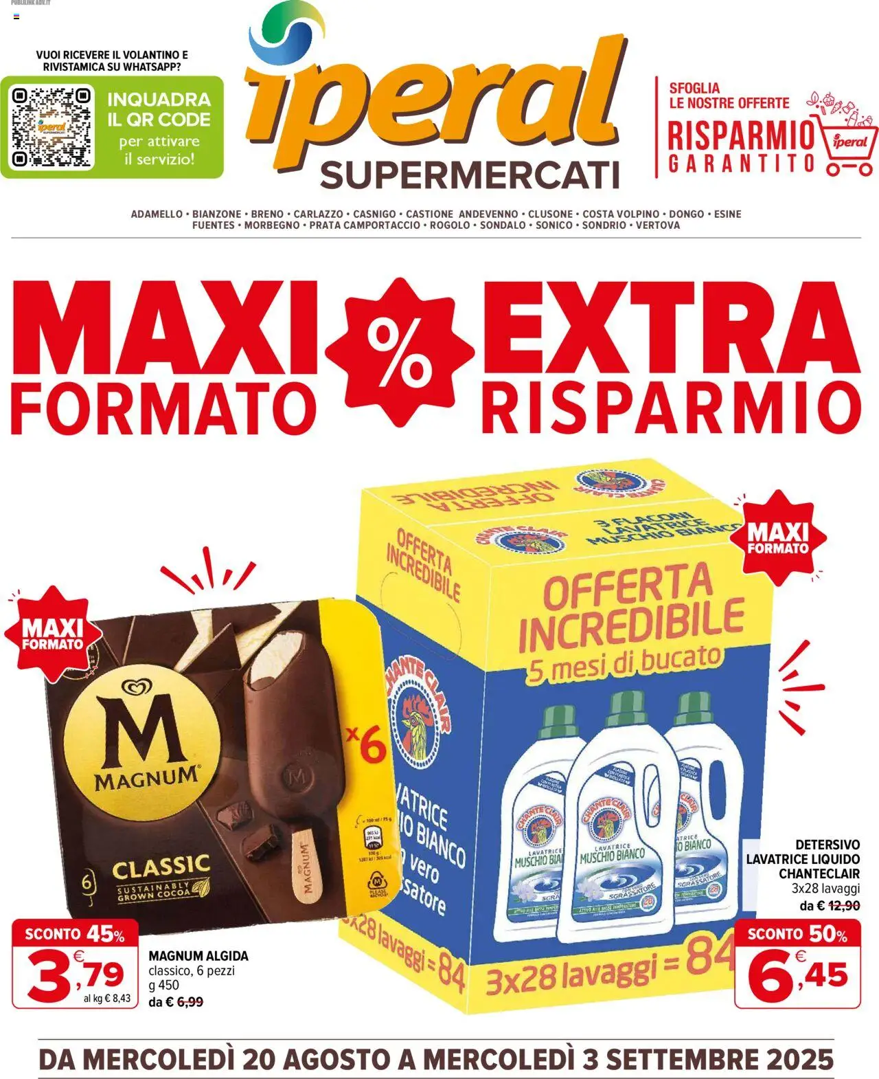 Volantino Iperal del 20.08.2025 | Pagina: 1 | Prodotti: Sgrassatore, Lavatrice