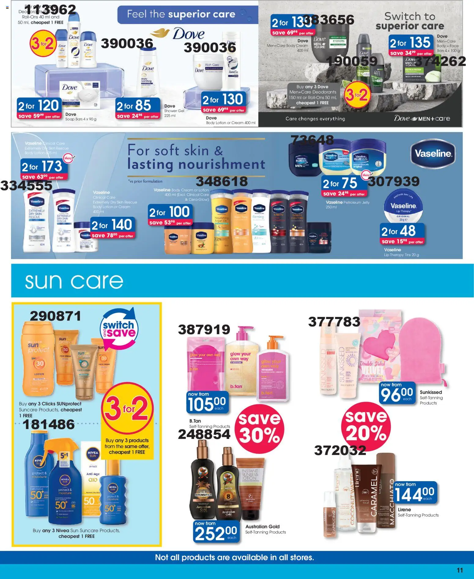 New Clicks catalogue – valid from 09.04.2026 | Page: 11 | Products: Shower, Cream, Body cream, Lip balm