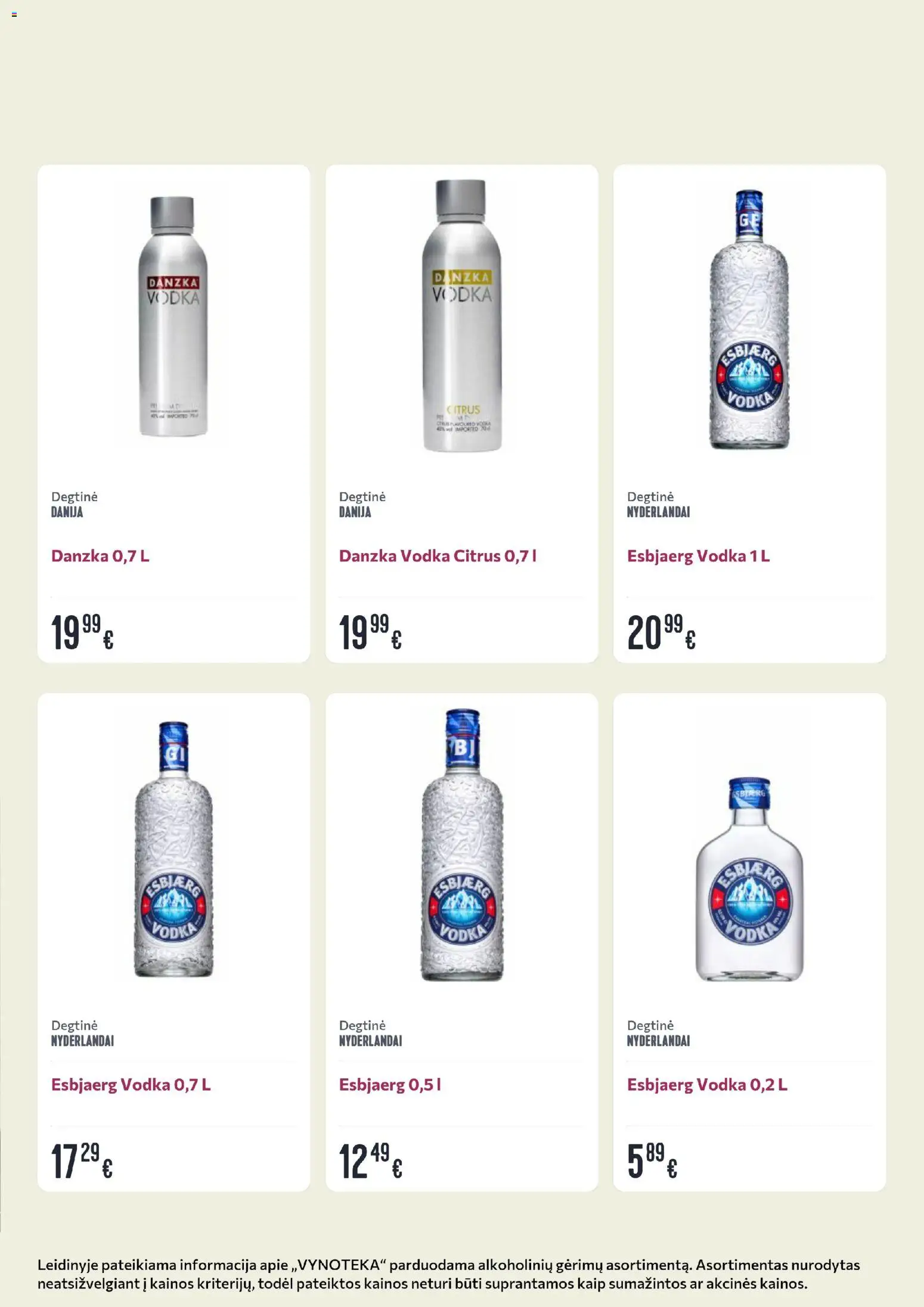 VYNOTEKA akcijos nuo 09.03.2026 | Puslapis: 3 | Prekių: Degtinė