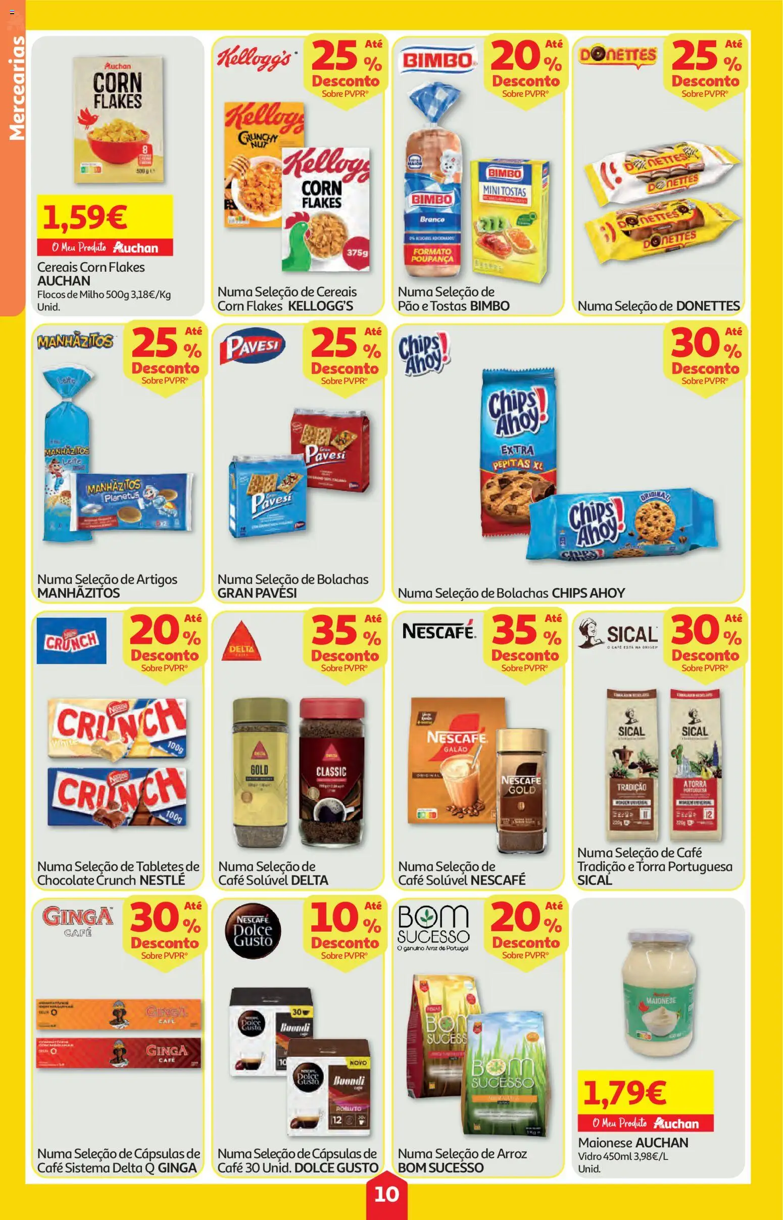 Auchan folheto │ válido de 01.01.2026 | Página: 10 | Produtos: Delta q, Tostas, Café, Chocolate