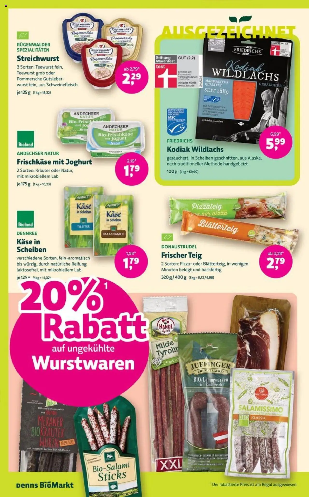 Denns BioMarkt Angebote – gültig ab 10.09.2025 | Seite: 4 | Produkte: Regal, Wurst, Pizza, Schweinefleisch