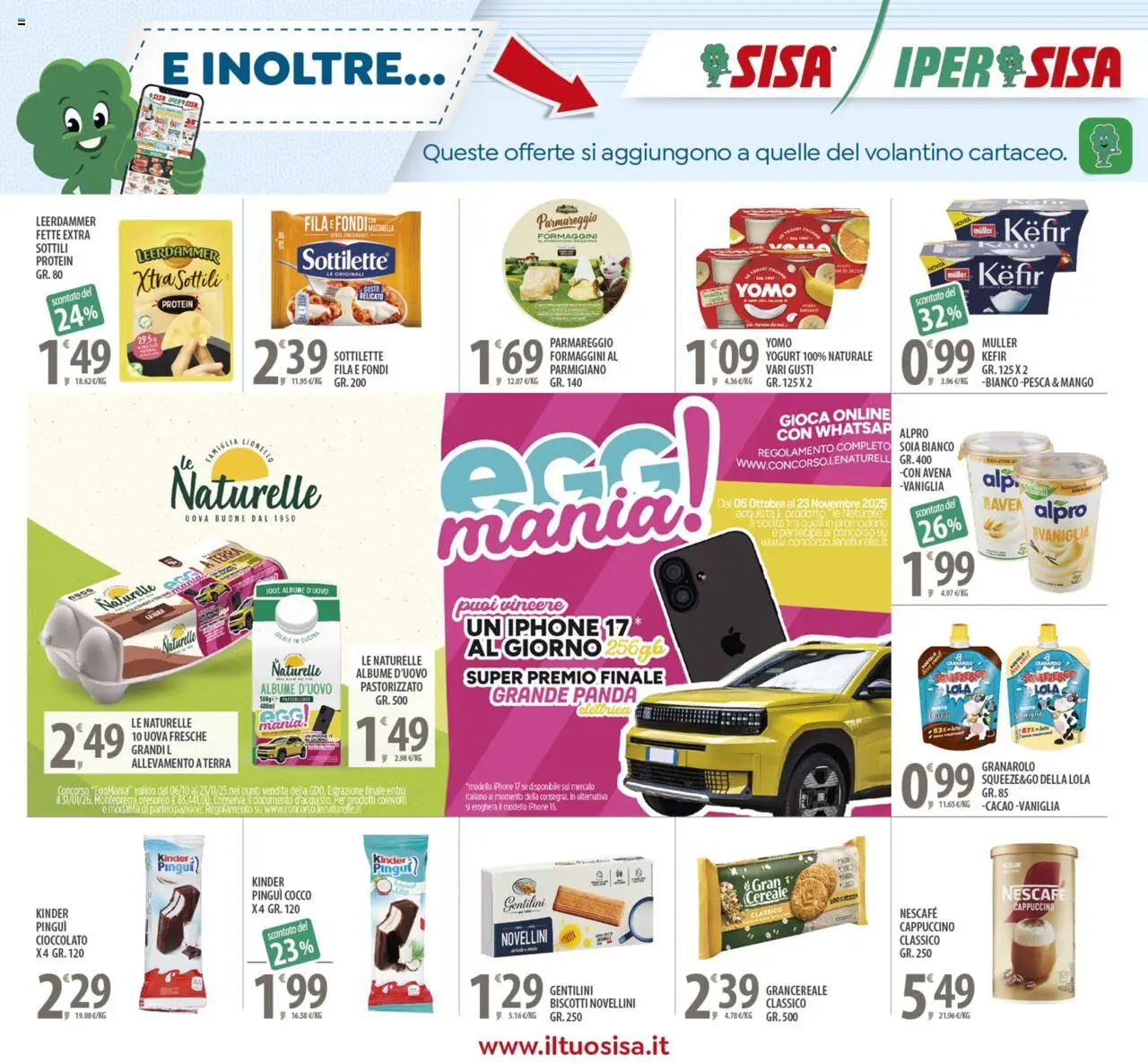 Volantino SISA del 14.10.2025 | Pagina: 21 | Prodotti: Cioccolato, Mango, Parmigiano, Terra