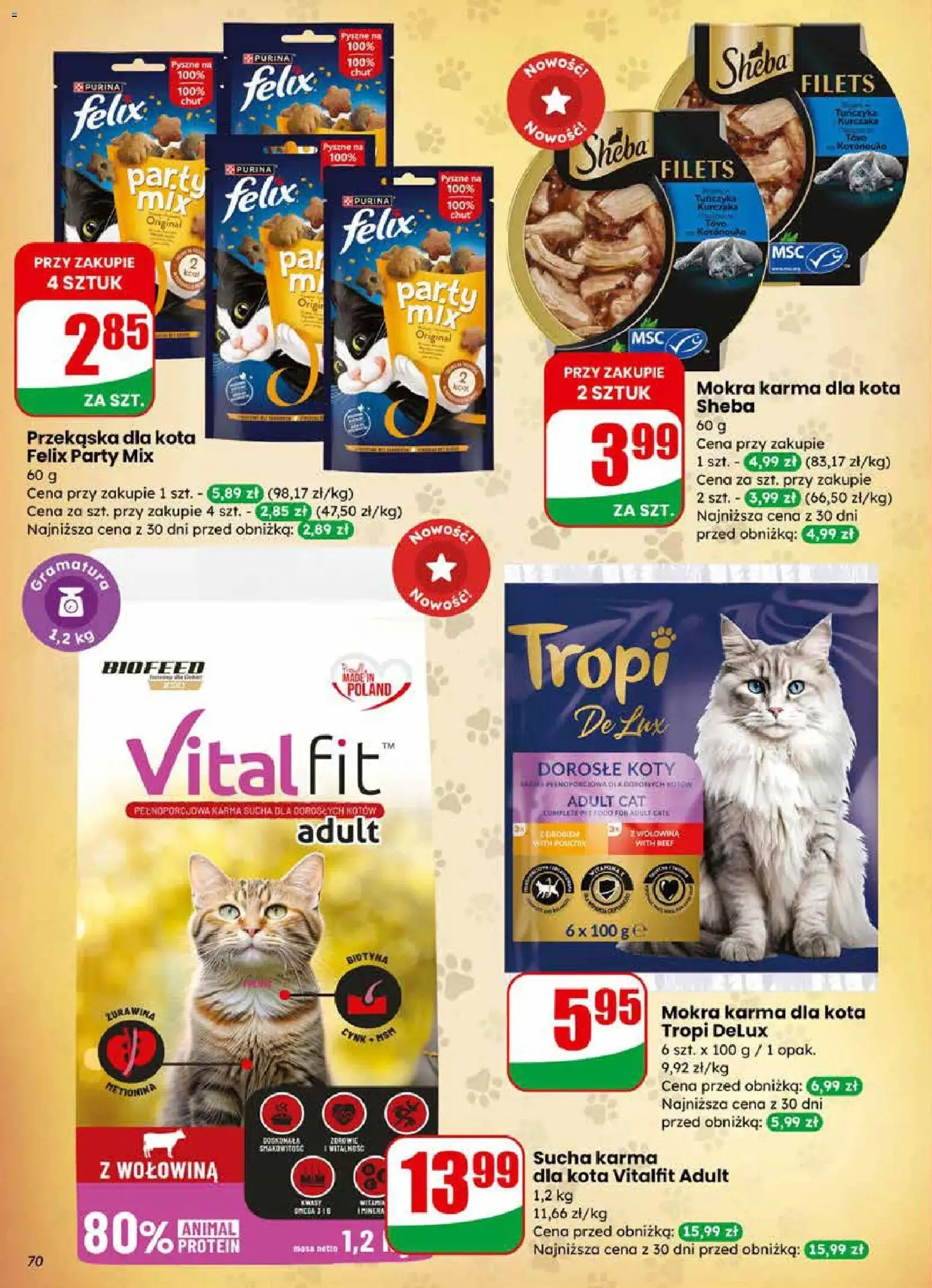 Dino gazetka od 01.04.2026 | Strona: 70 | Produkty: Karma dla kota, Wołowina