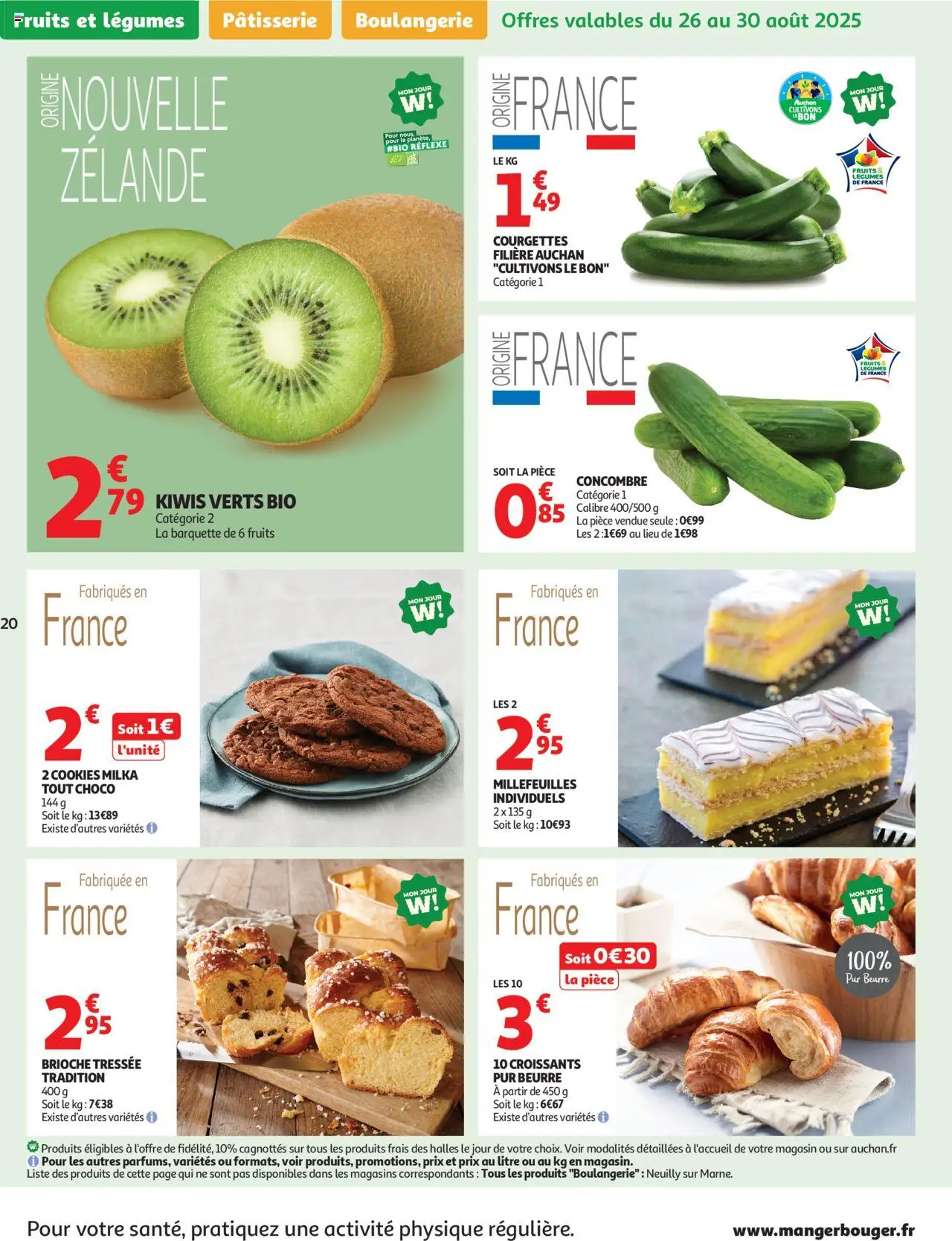  | Page: 20 | Produits: Concombre, Cookies, Beurre