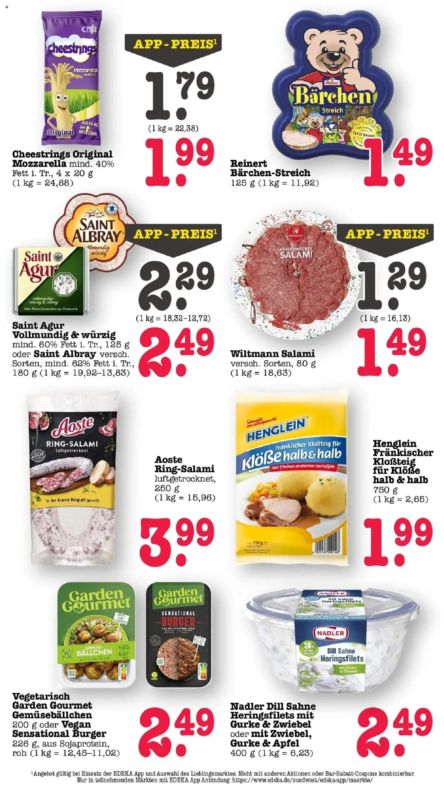 Edeka prospekt Wörth Am Rhein	 – gültig ab 02.03.2026 | Seite: 20 | Produkte: Mozzarella, Dill, Salami, Sahne