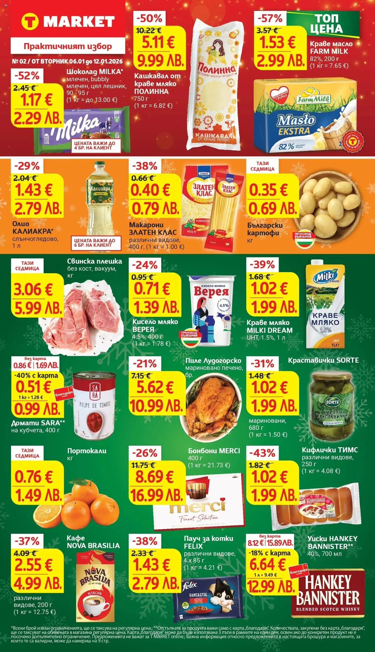 {H1} | Страница: 1 | Продукти: Кисело мляко, Картофи, Мляко, Домати